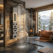 Panou de Dus Premium Silver ArcticFlow- Oglinda, Masaj, LED