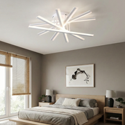 Lustra LED 6 CROSS LINNES Alb Echivalent 600W Telecomanda