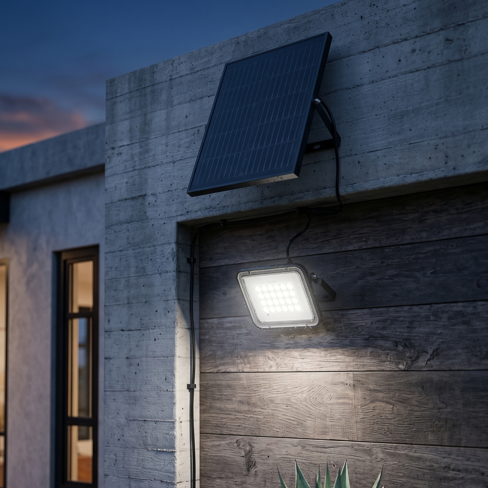 Aplica LED VEYON Black Exterior Premium cu Incarcare Solara si Telecomanda
