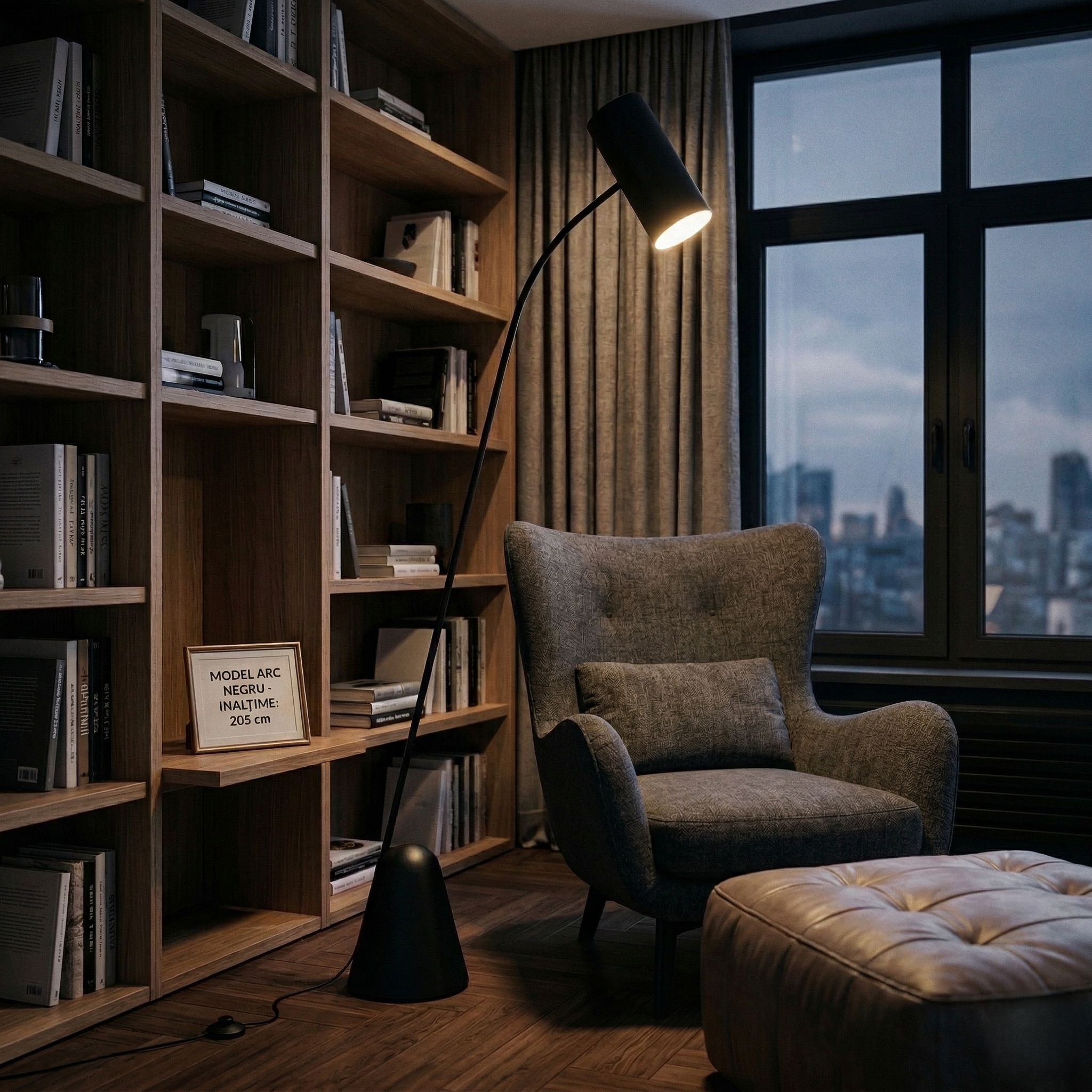 Lampadar Cialto Black 206CM CINQUE Premium 1xE27