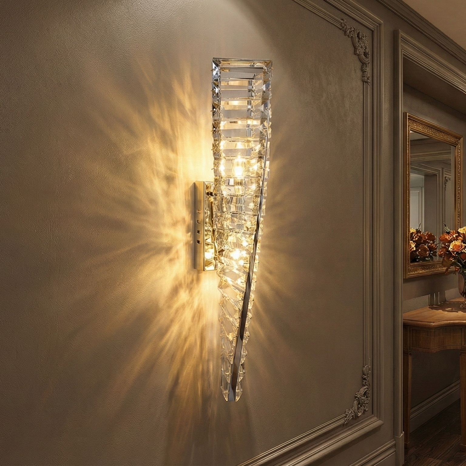 Aplica LED Cristal CIRQA Silver 50CM