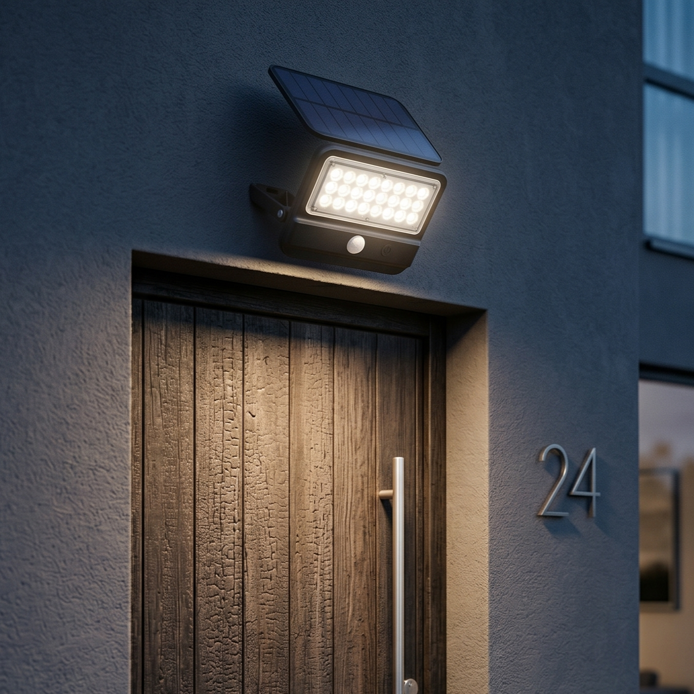 Aplica LED Solara 7W ORKA Exterior Neagra cu Senzor
