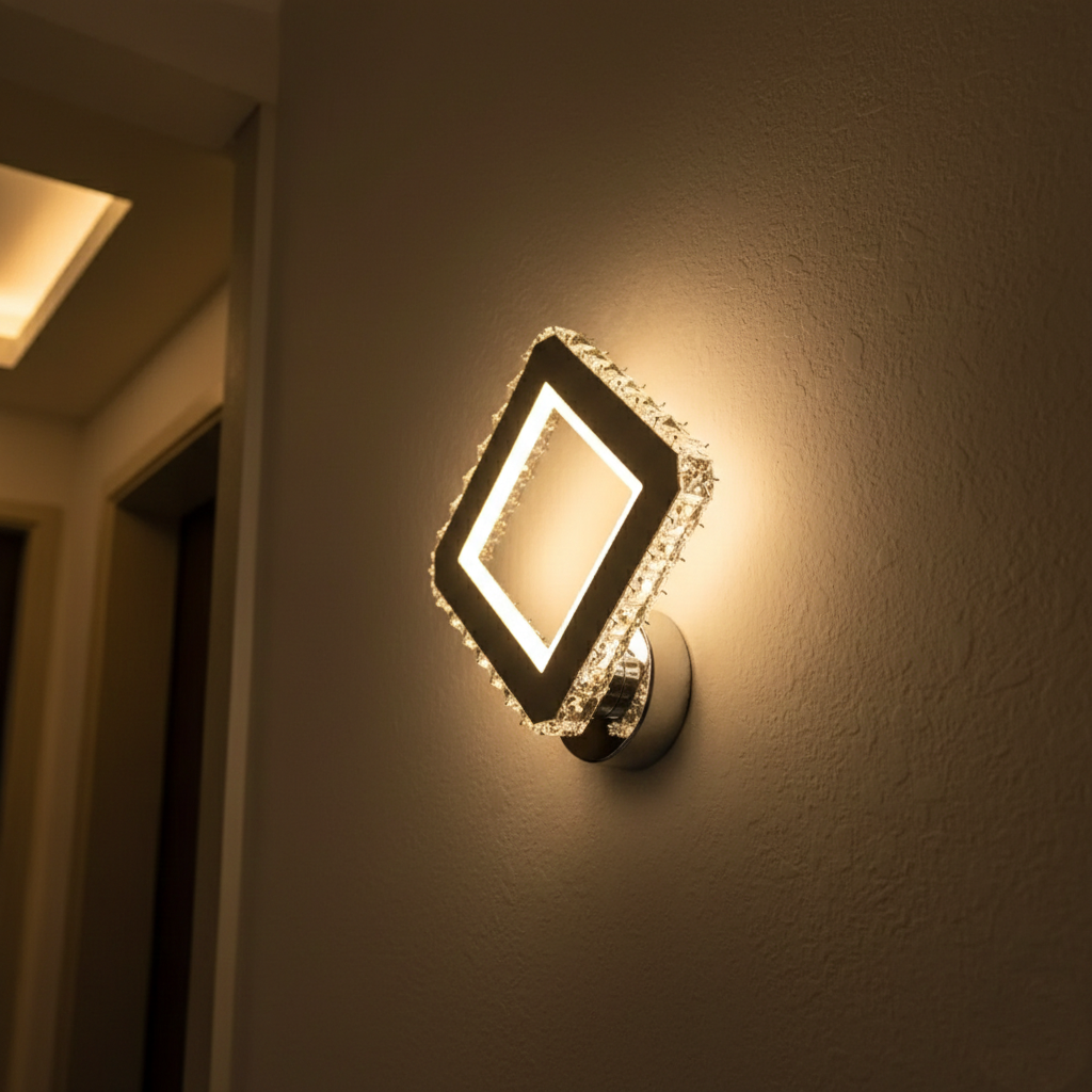 Aplica LED Cristal Diamond Edge Chrome