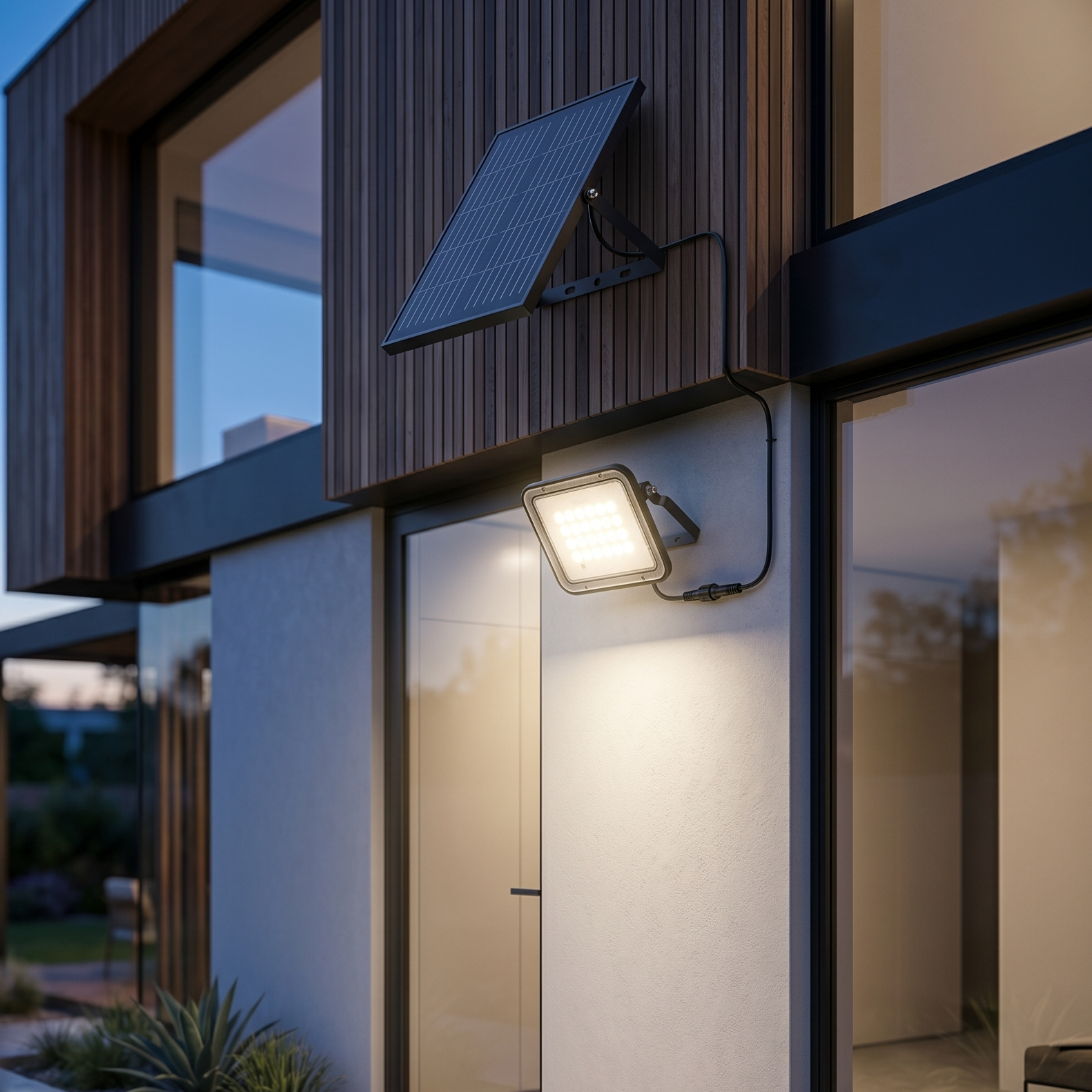 Aplica LED VEYON Black Exterior Premium cu Incarcare Solara si Telecomanda
