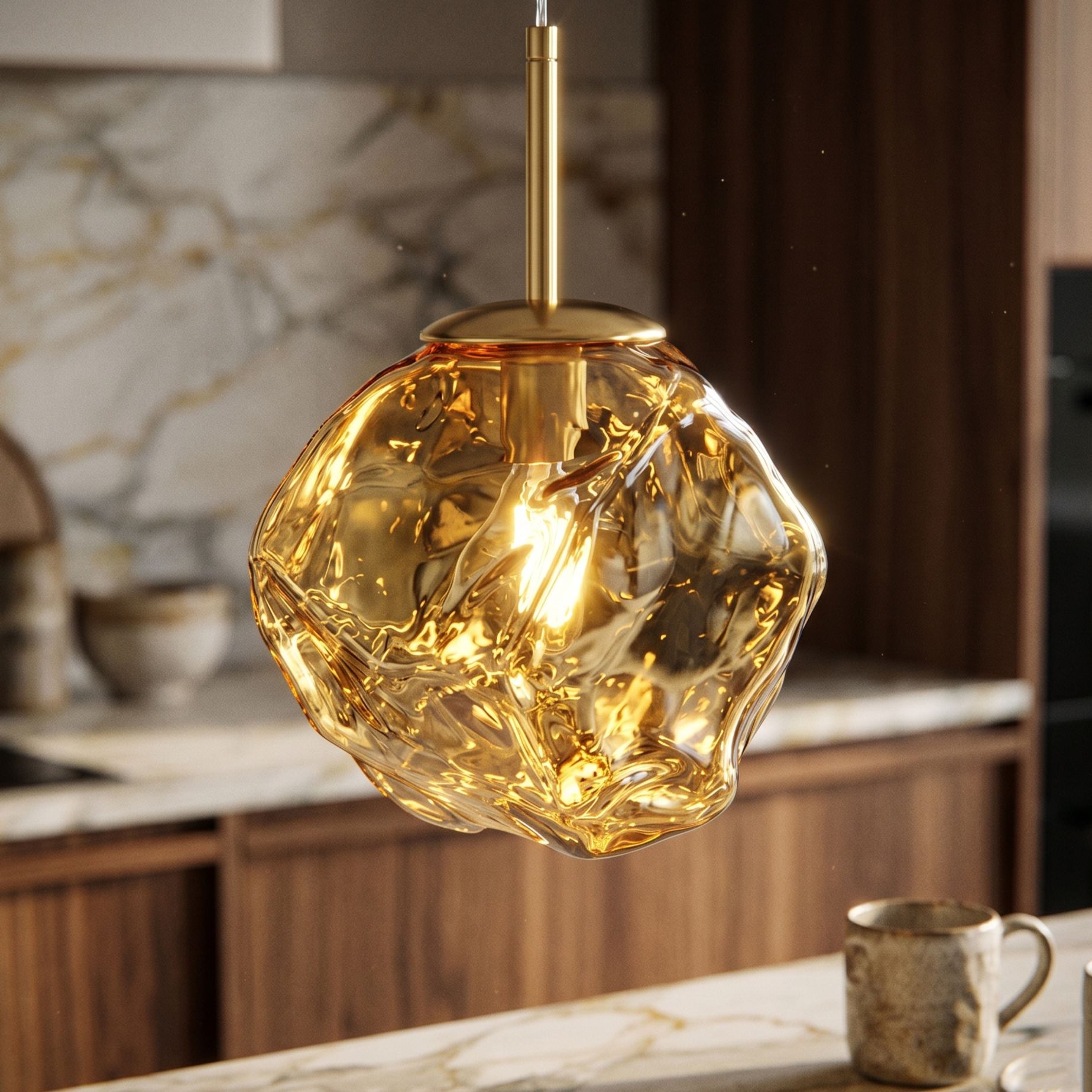 Pendul Luxury Golden ZELERIS 1xE27