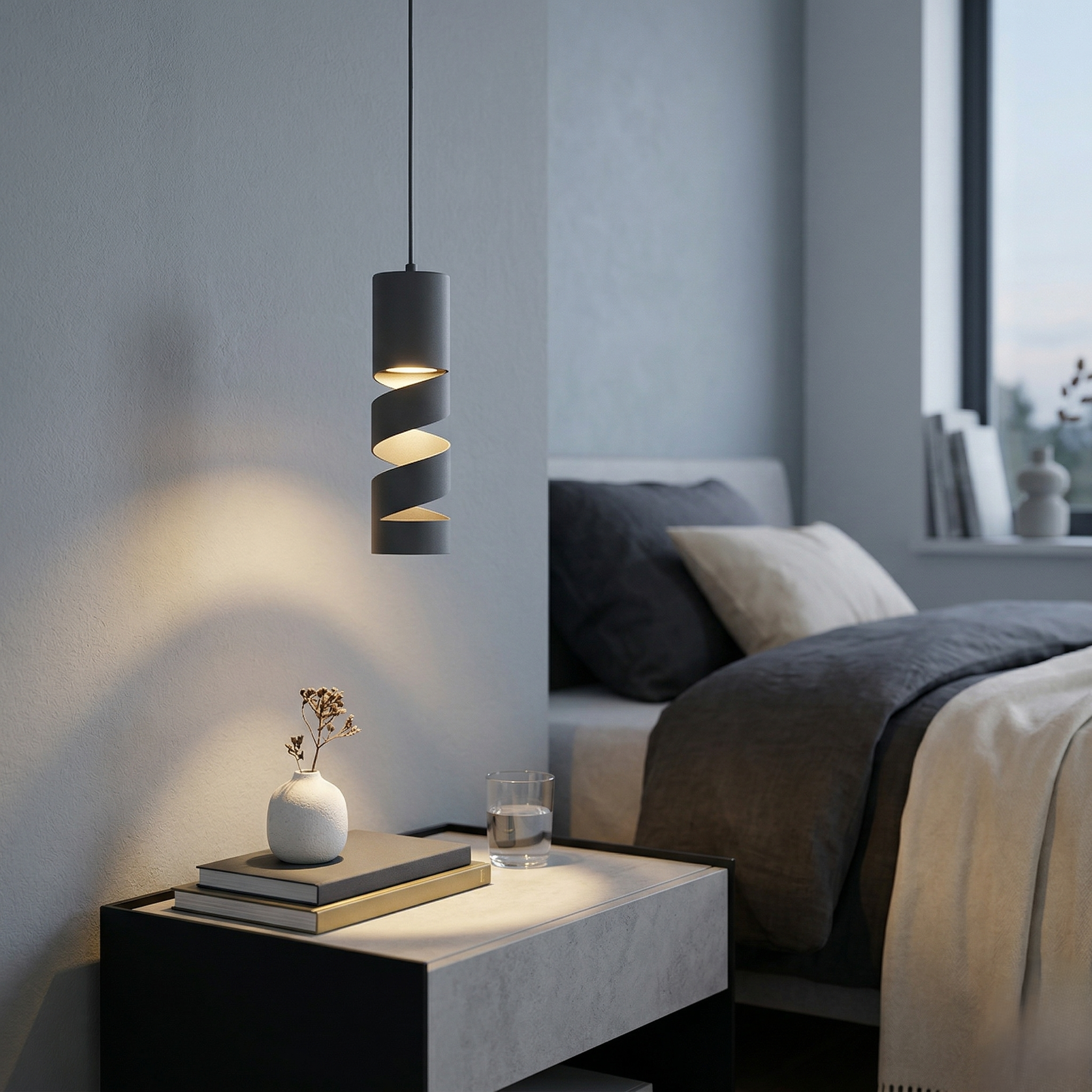 Pendul LED STREAM Black 1xGU10
