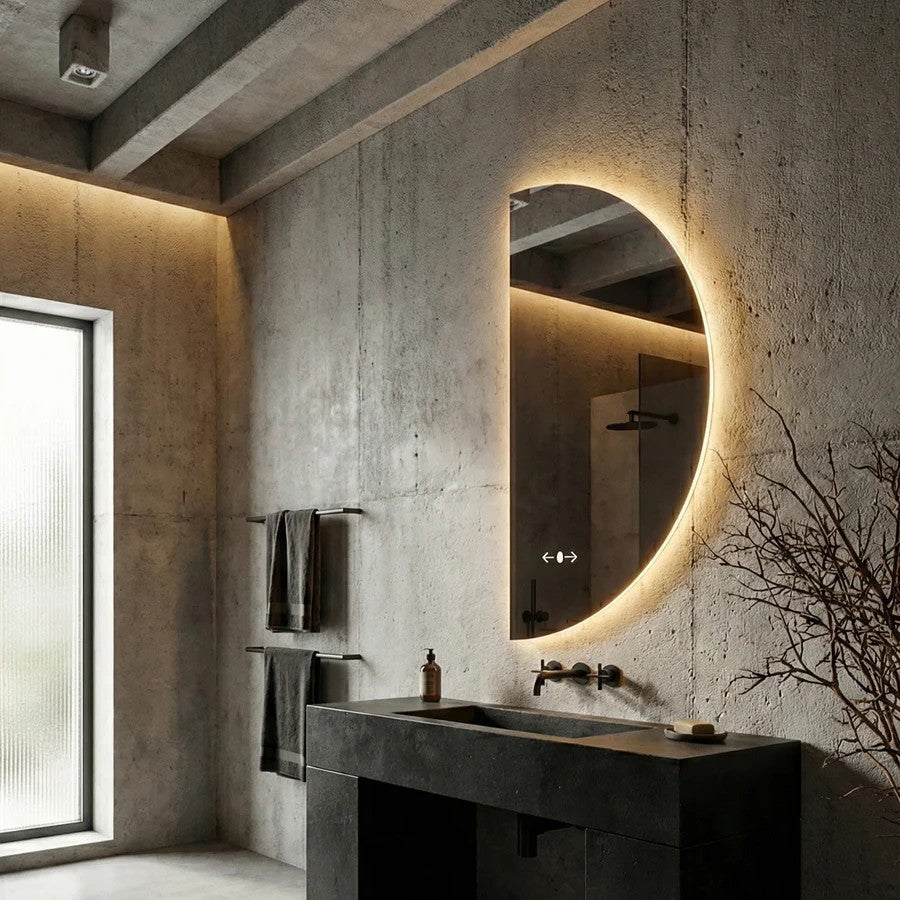 Oglinda LED MEZZALUNA - 80x150 cm 3 Lumini, Senzor