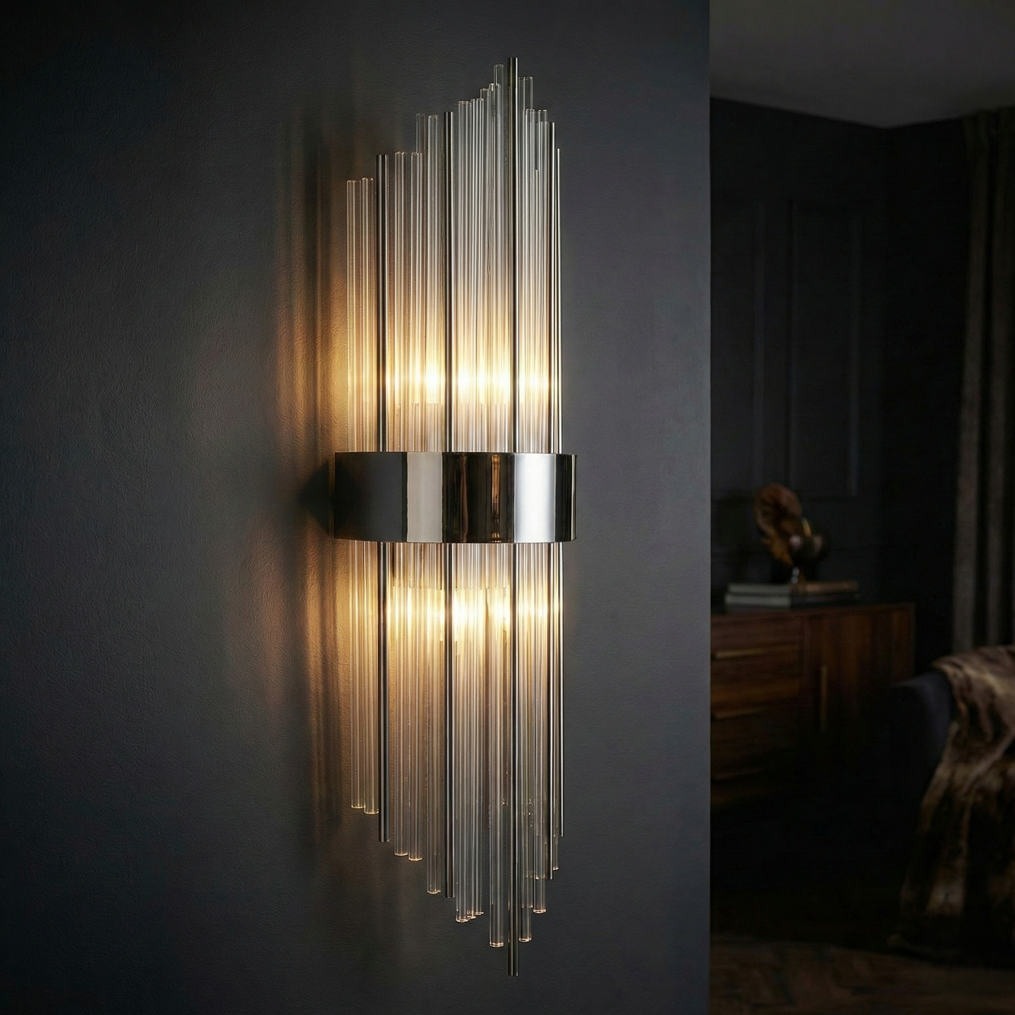 Aplica Perete Cristal Silver CROWN