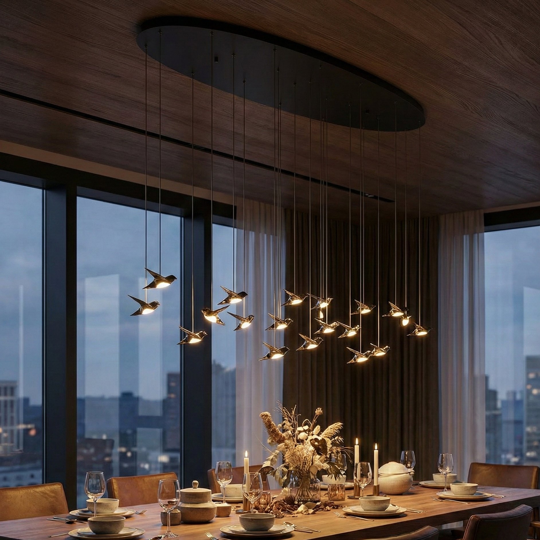 Lustra LED Liniara Suspendata Luxury PARATEBUENO Echivalent 600W