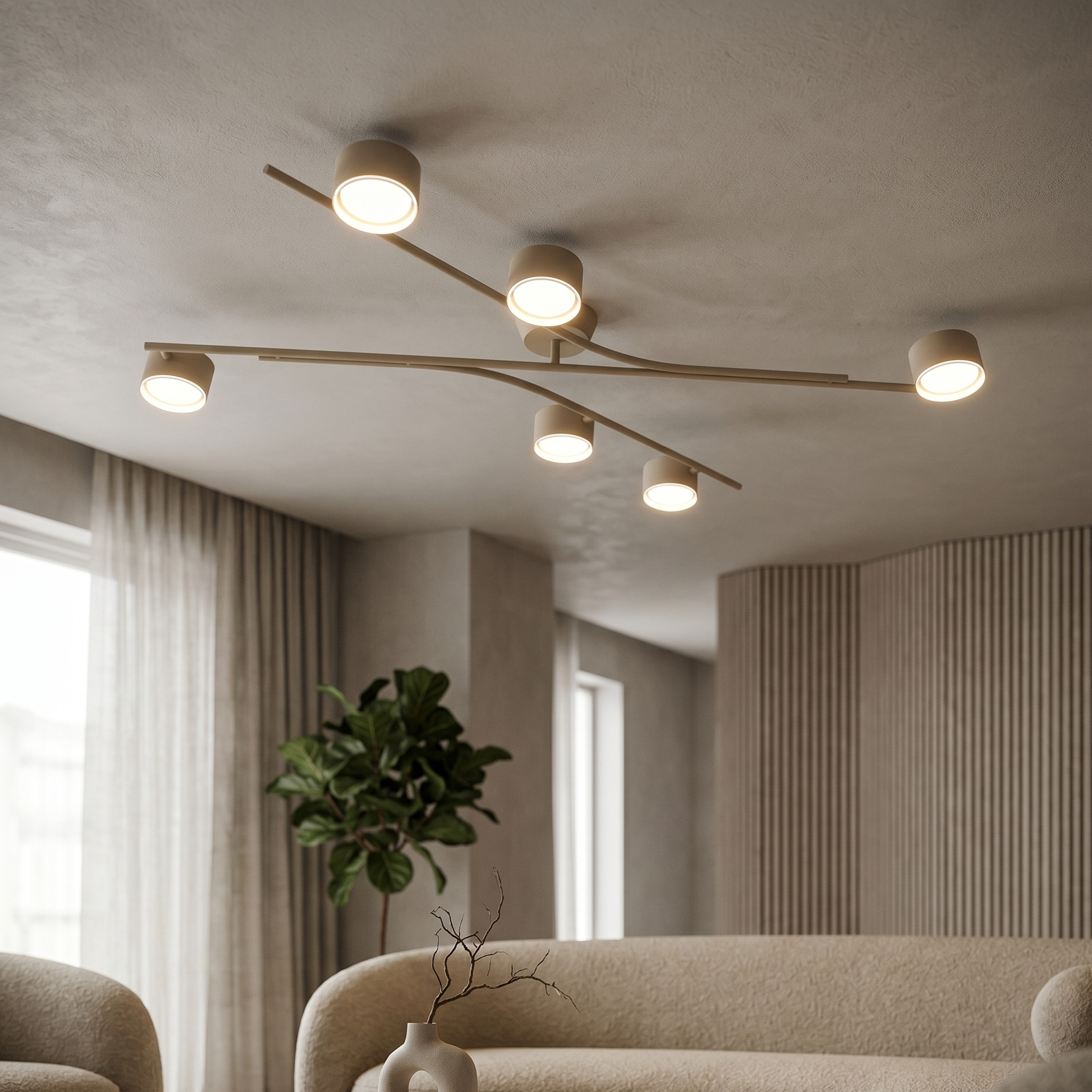 Lustra Aplicata Premium GRAND CODA Bej 6xGX53