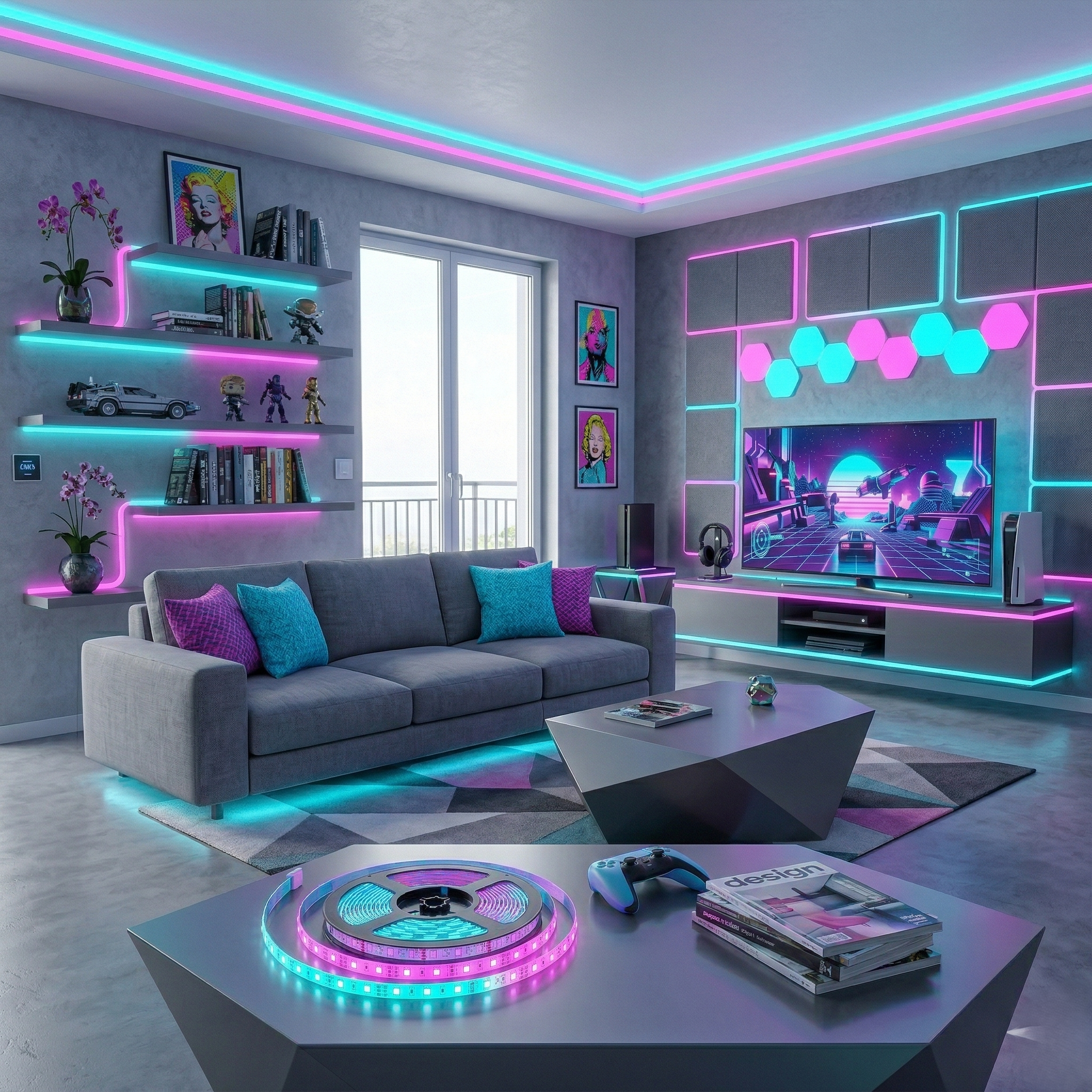 Kit banda LED 12V 10W RGB+WW IP65 5m