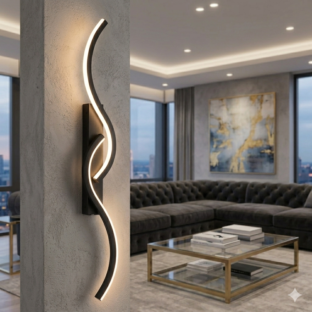 Aplica LED Eternity Black 20W 80cm