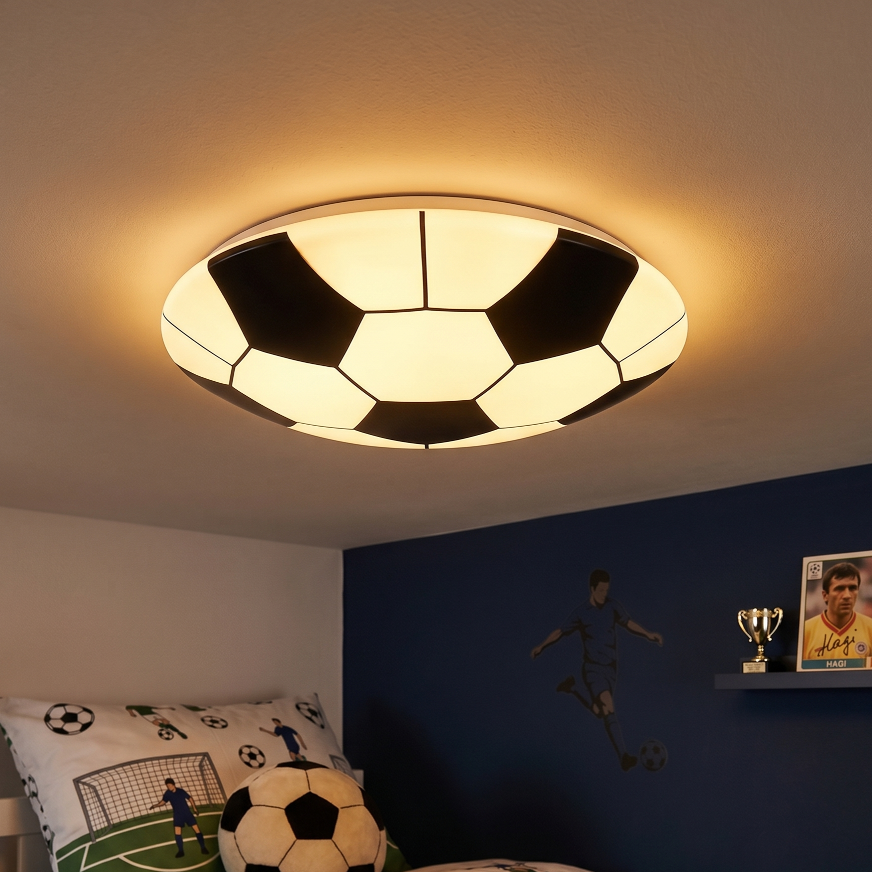 Lustra LED Minge de Fotbal 36CM Echivalent 100W