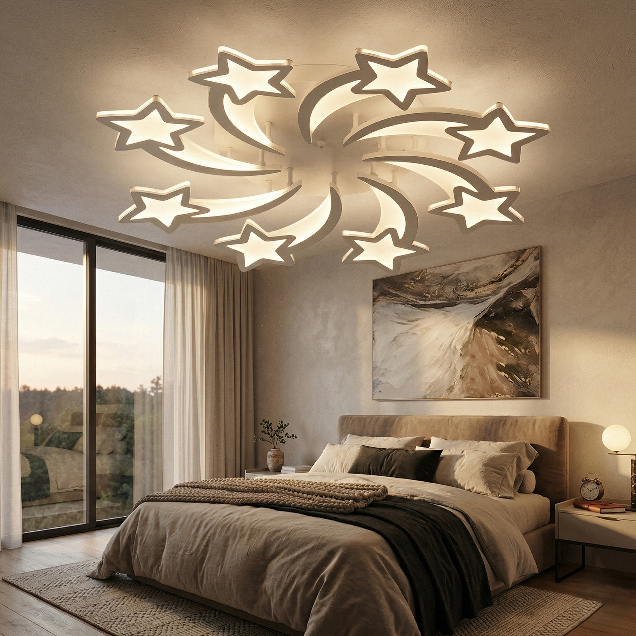 Lustra LED STAR MAXI Echivalent 600W Telecomanda