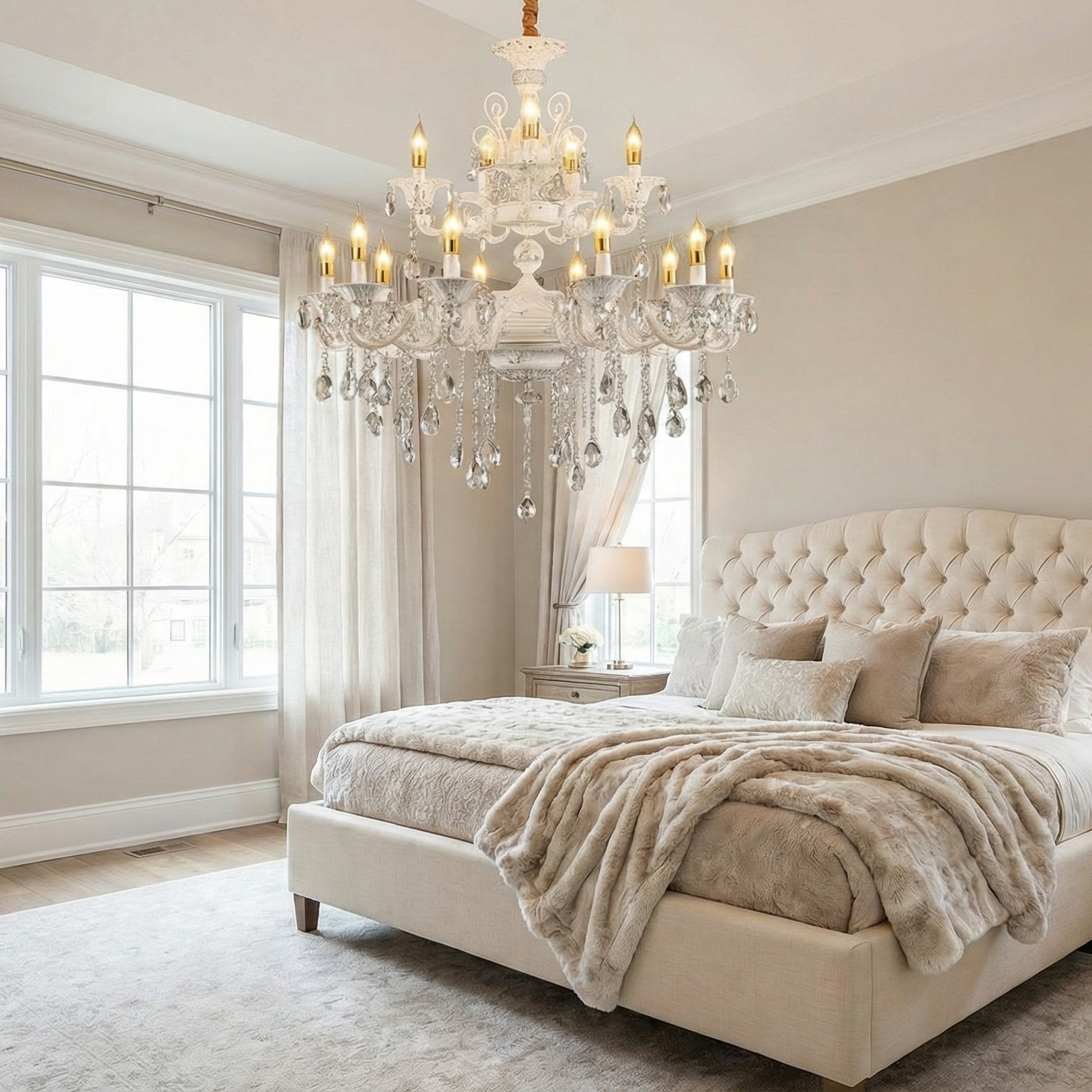 Candelabru Cristal Clasic Isabelle White 12xE14