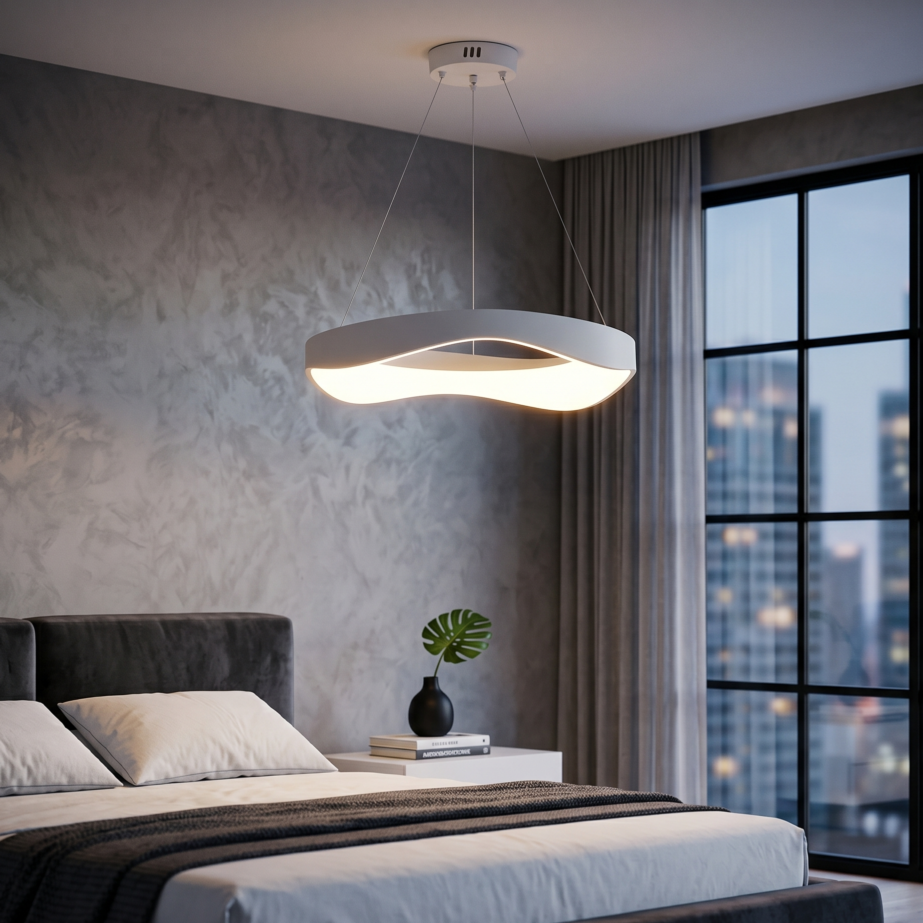 Lustra LED White Cloud Echivalent 400W Telecomanda