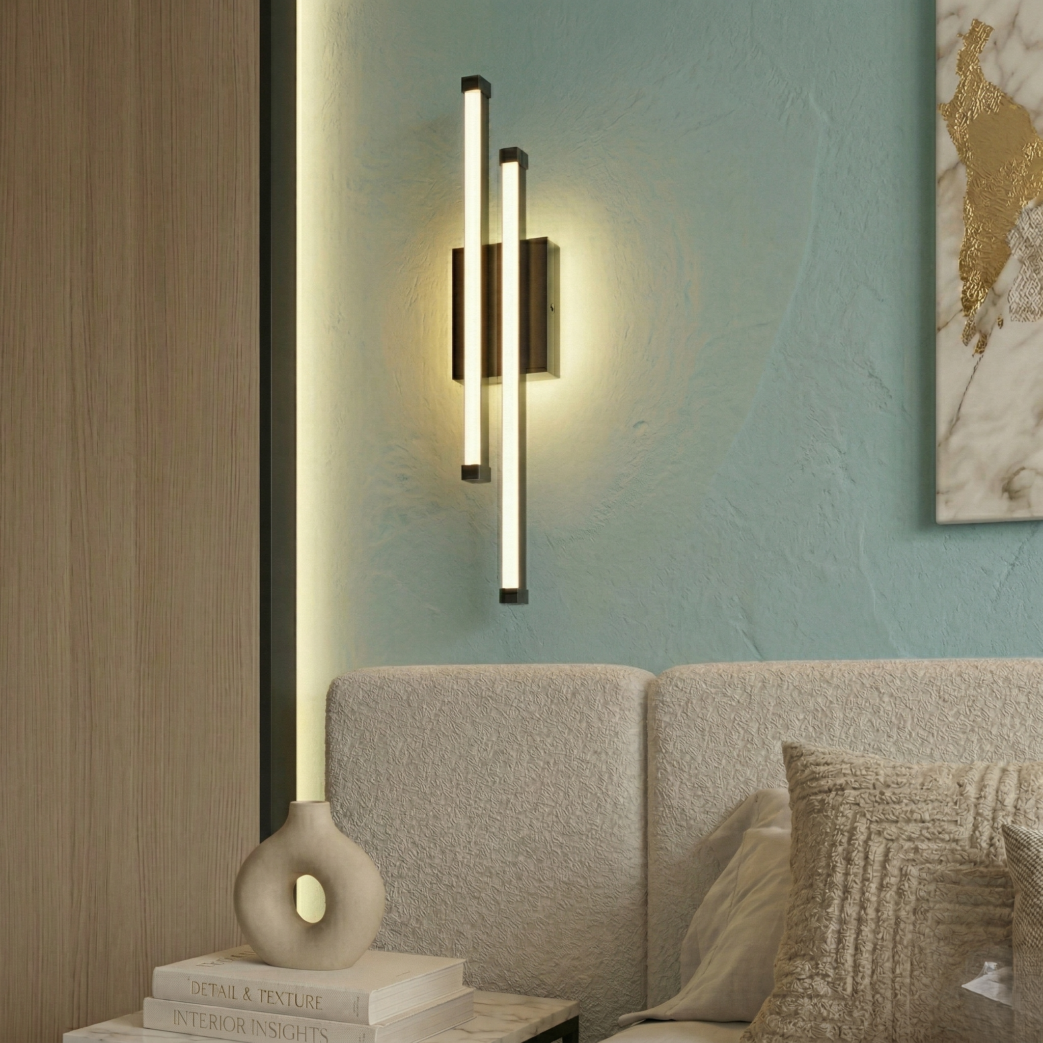 Aplica LED LINNES Beauty Black 44W Echivalent 200W
