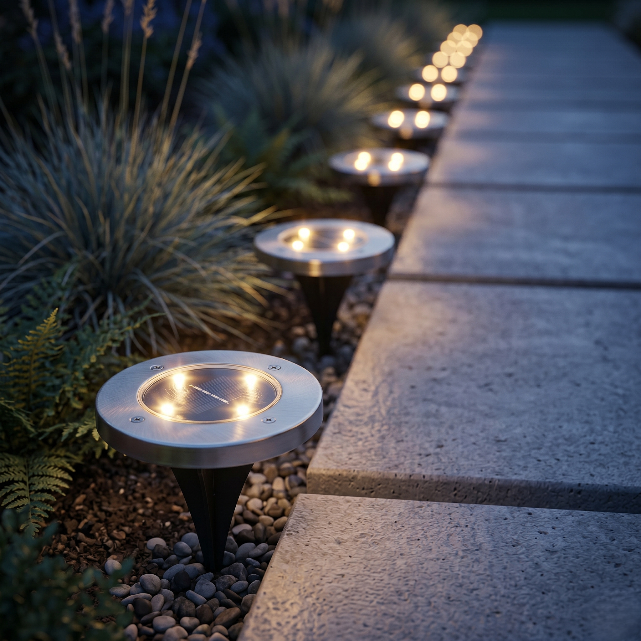 Stalp LED Gradina Premium ALURO cu Incarcare Solara 12CM