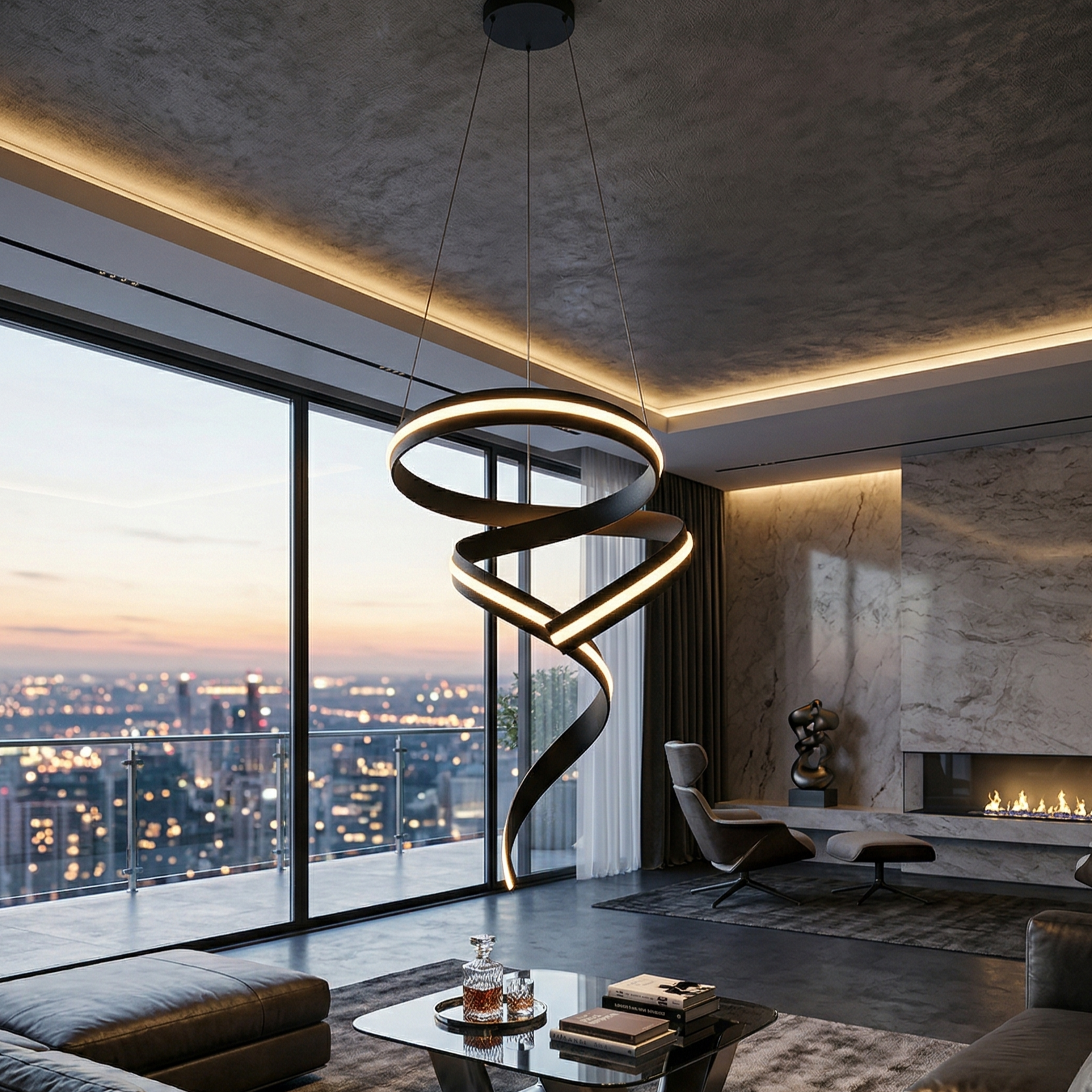 Lustra LED Suspendata PREMIUM CINQUE CISENNA Echivalent 1000W