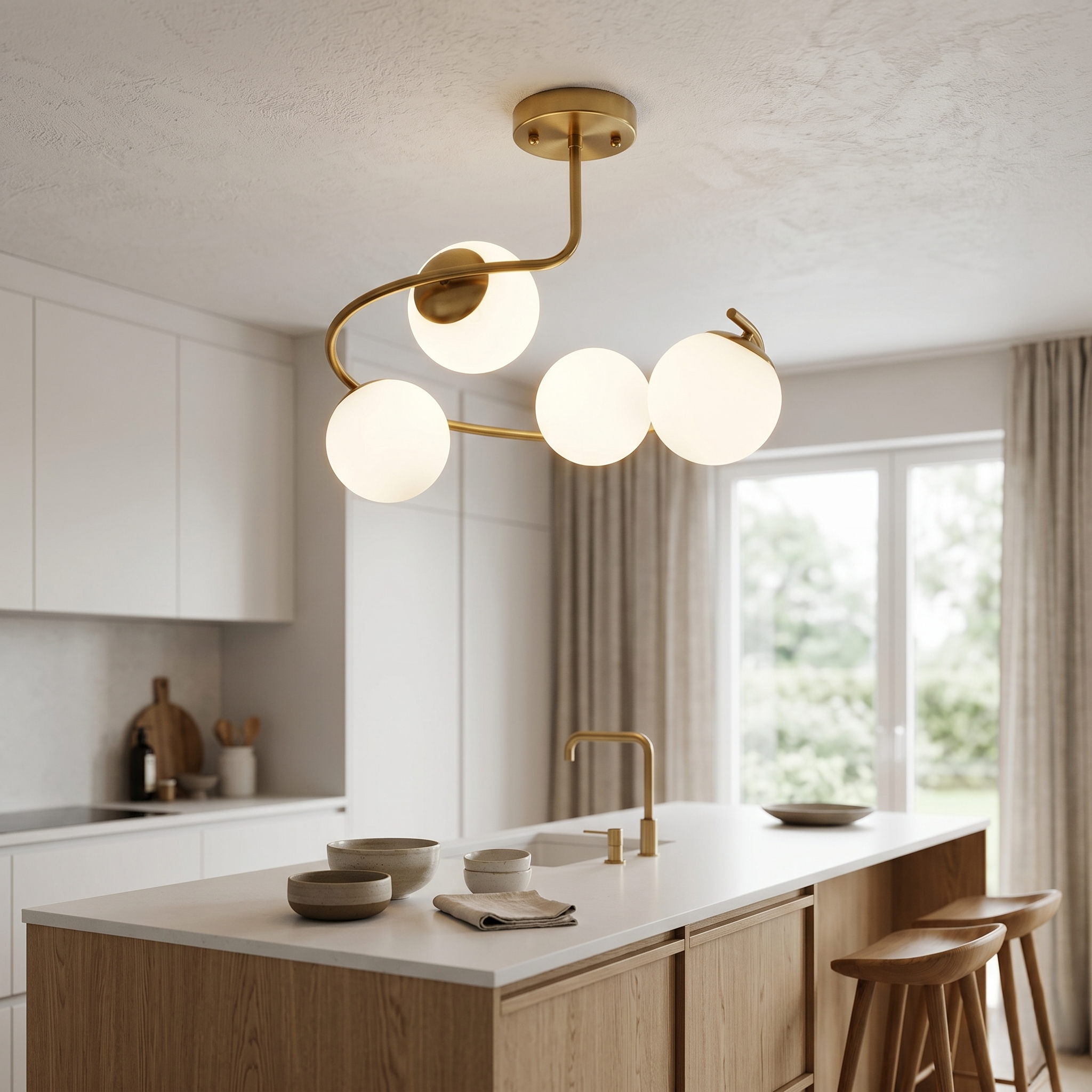 Lustra Abajur 4xE27 Gold Calista
