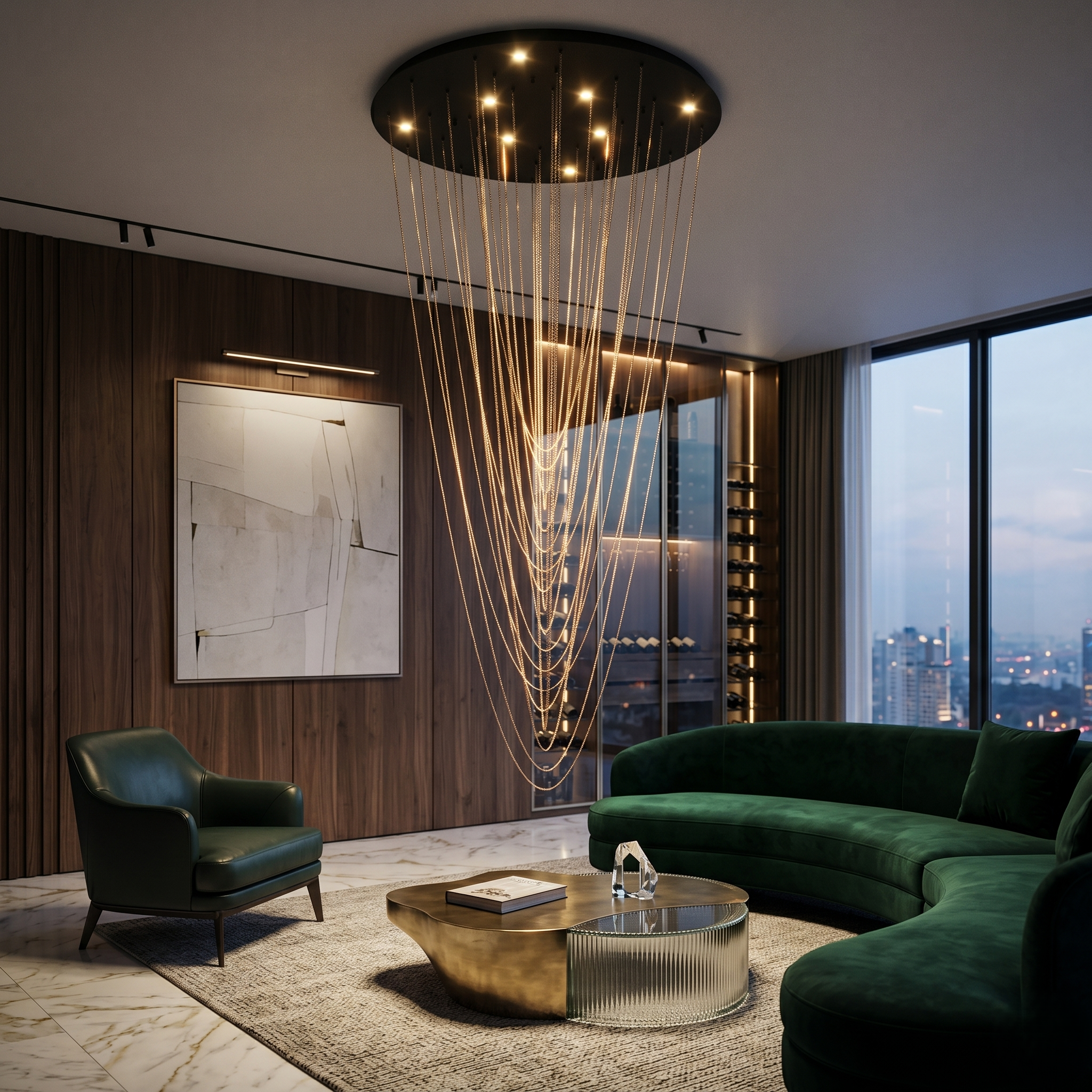Lustra LED Suspendata Luxury TREPUCO Echivalent 400W