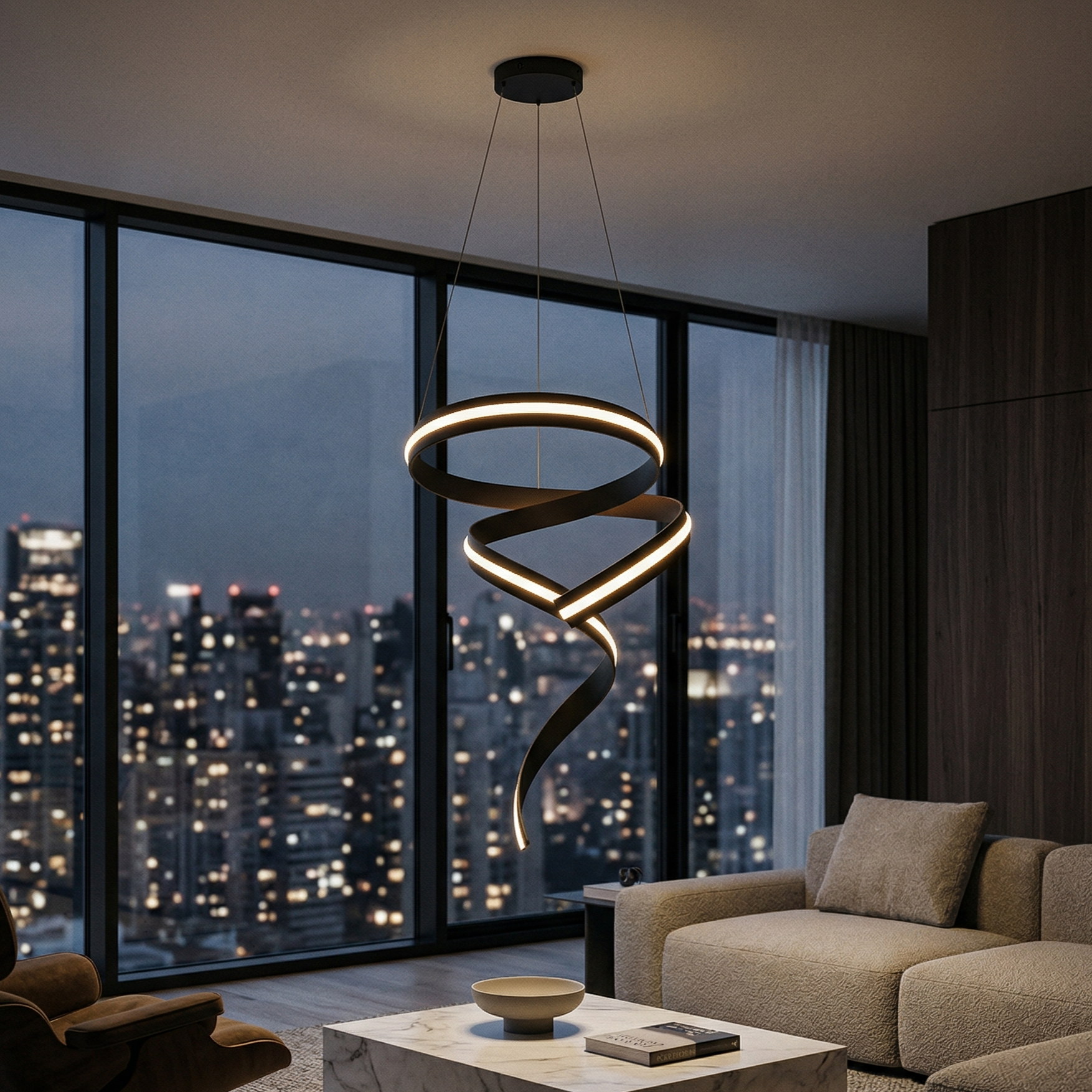 Lustra LED Suspendata PREMIUM CINQUE CISENNA Echivalent 1000W