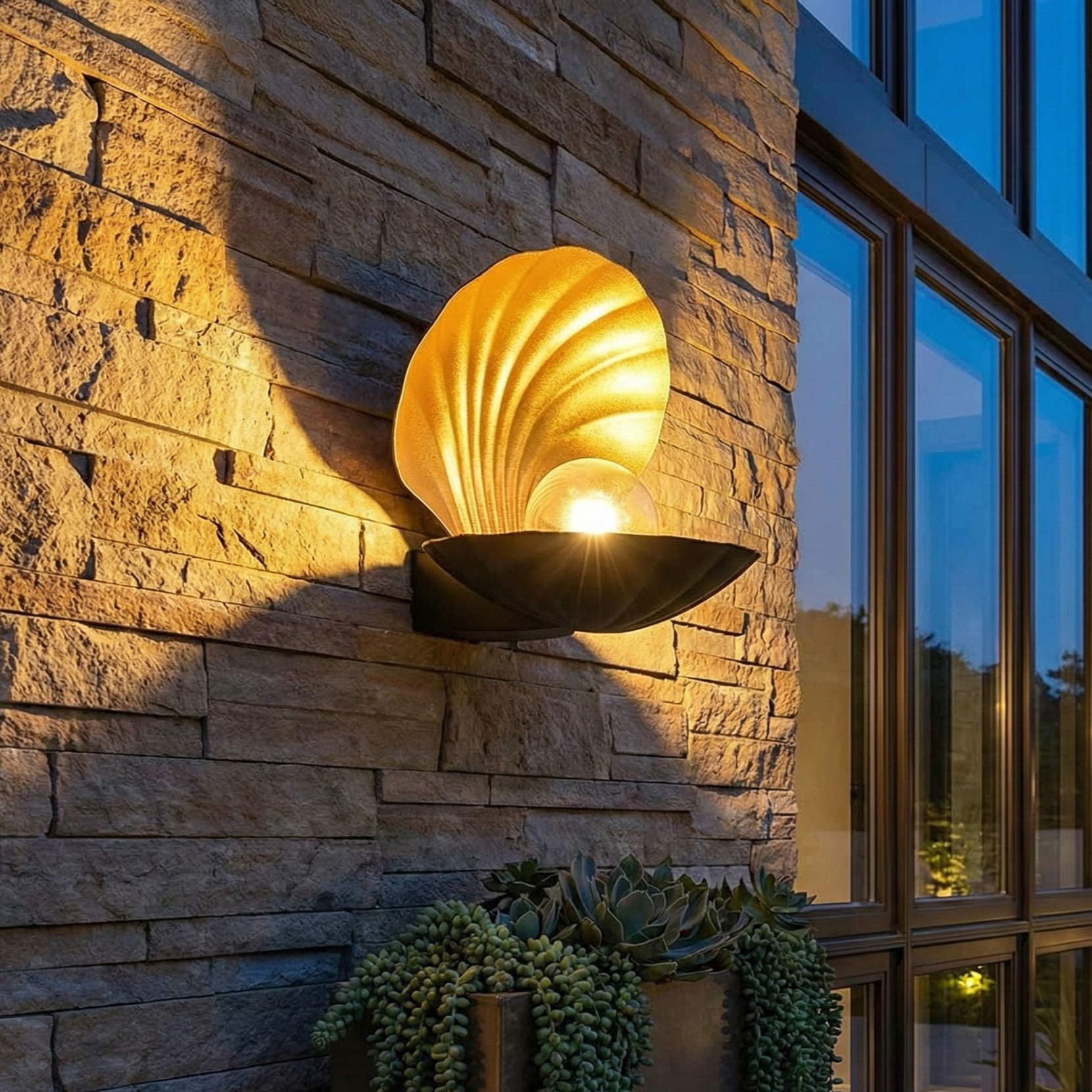 Aplica LED 6W Oyster Exterior Neagra