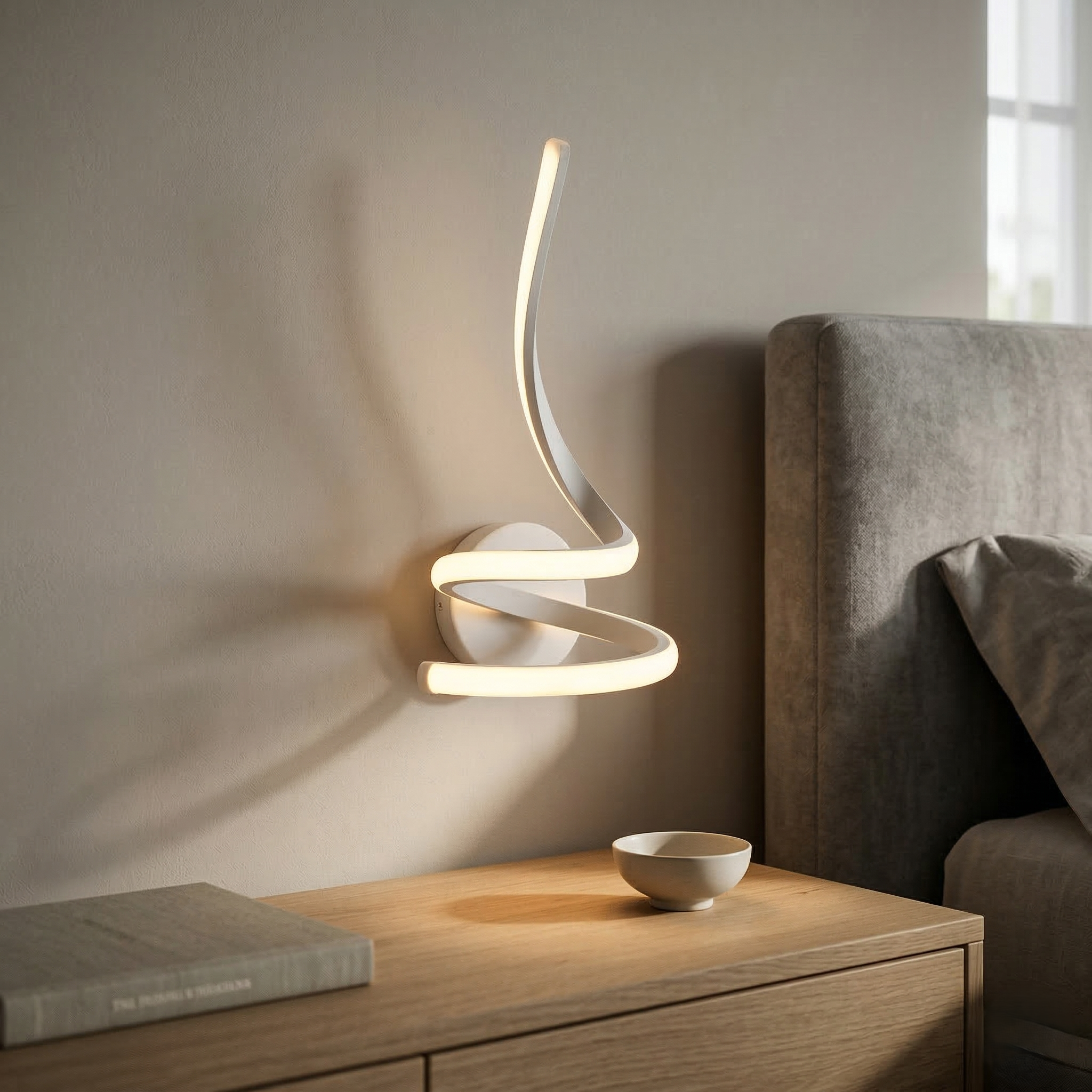 Aplica LED Perete Spiral White Echivalent 100W