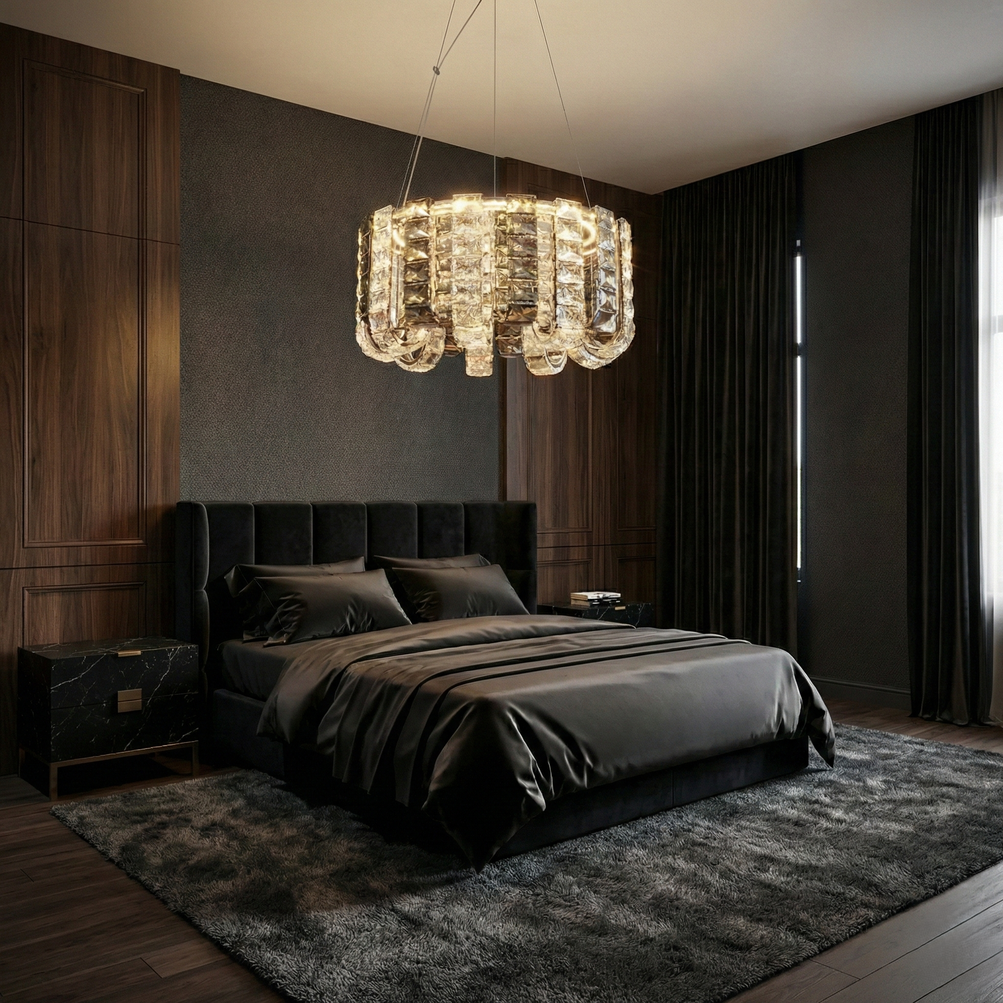 Lustra LED Cristal DAKAR Echivalent 400W Telecomanda