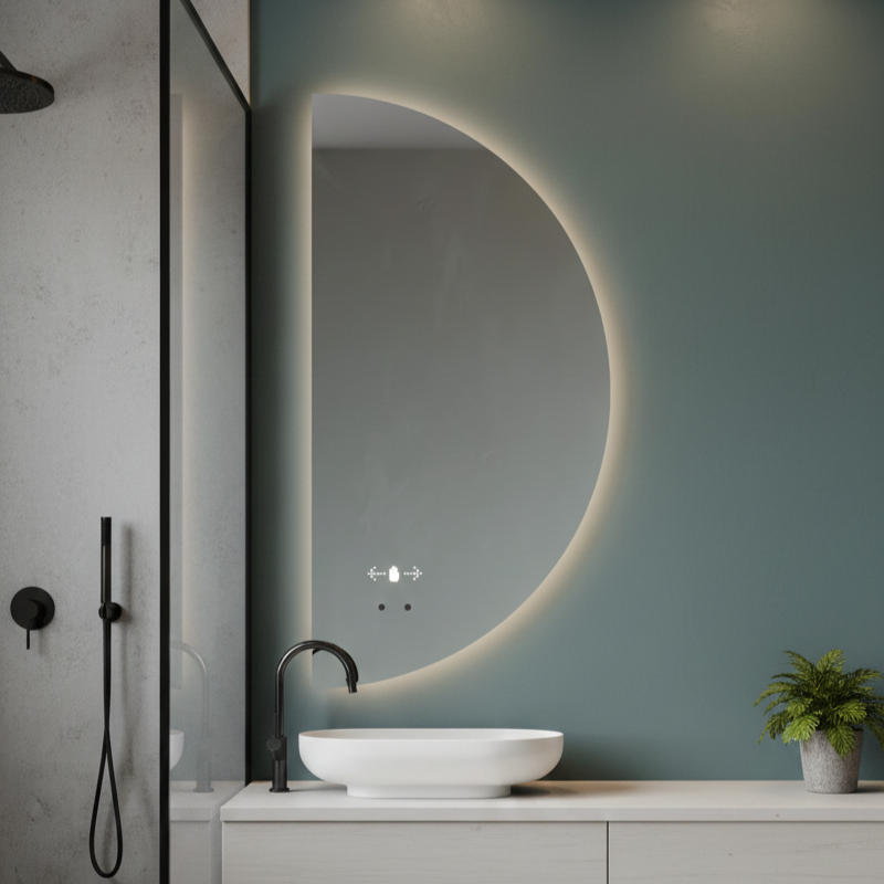 Oglinda LED MEZZALUNA - 50x100 cm 3 Lumini si Senzor