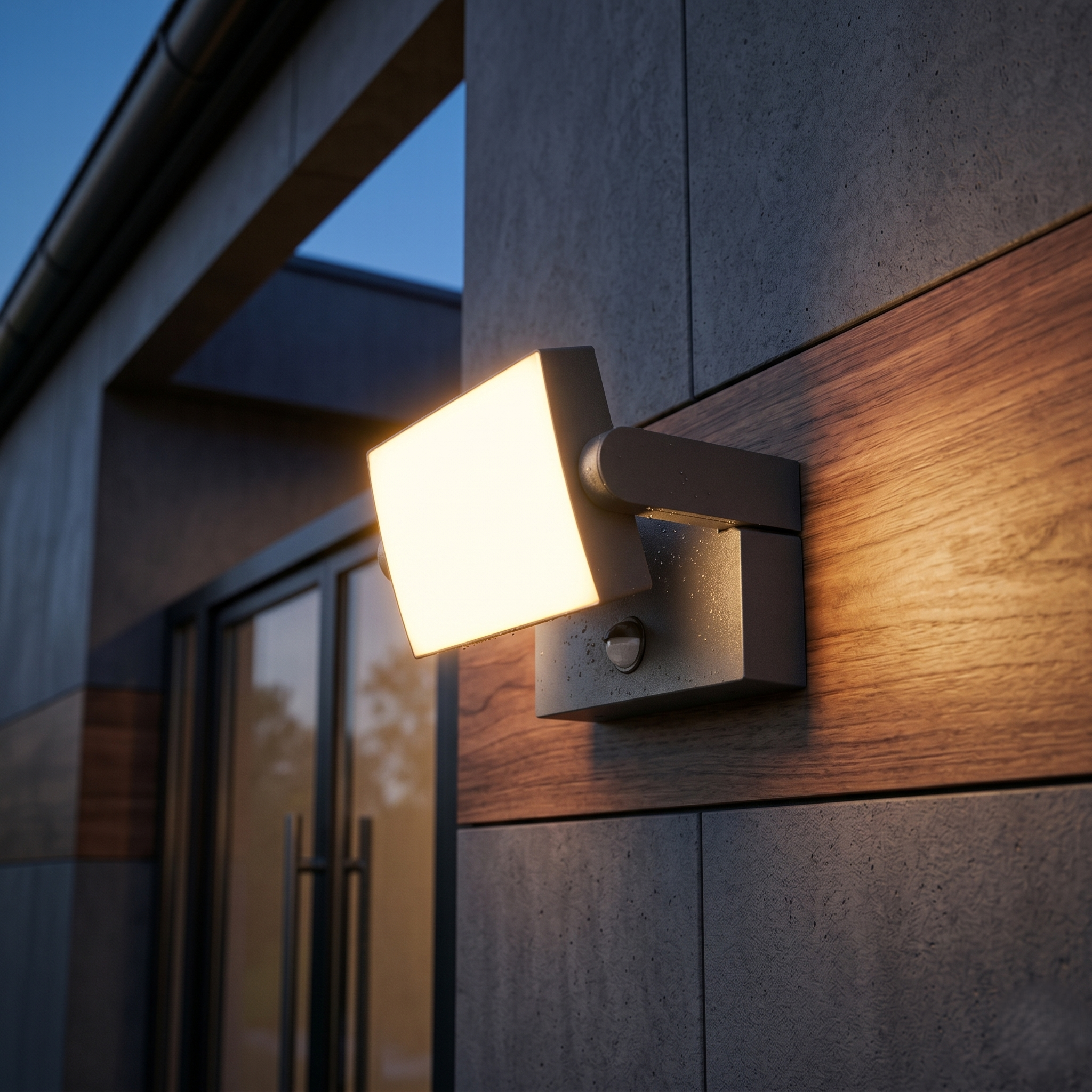 Aplica Exterior LED Premium KANSAS 10W 3000K 1000lm cu Senzor