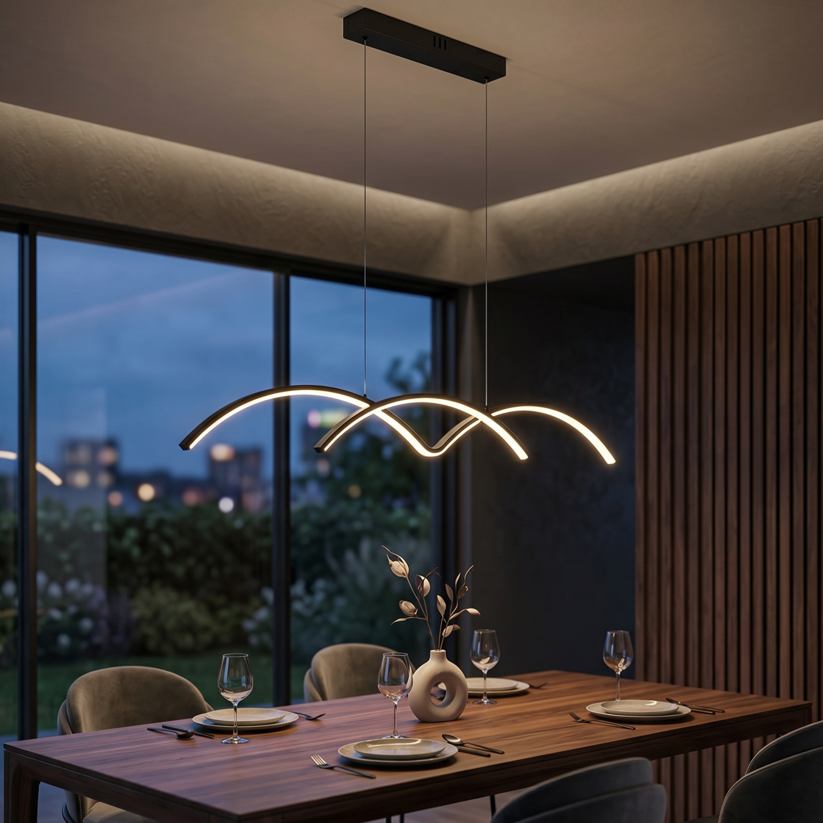 Lustra LED Suspendata Black SIRO Echivalent 300W