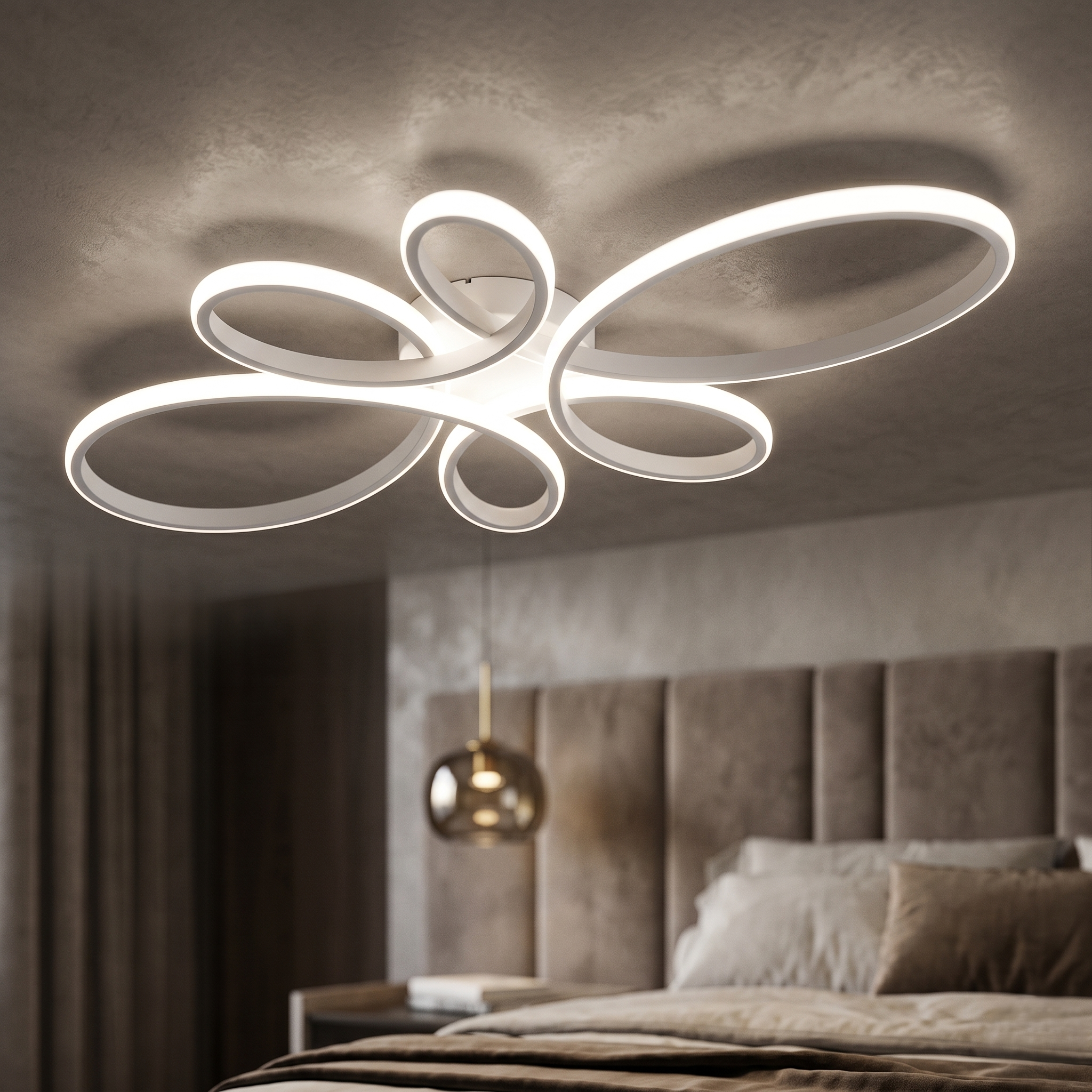 Lustra LED Aplicata Premium White FLY Echivalent 400W