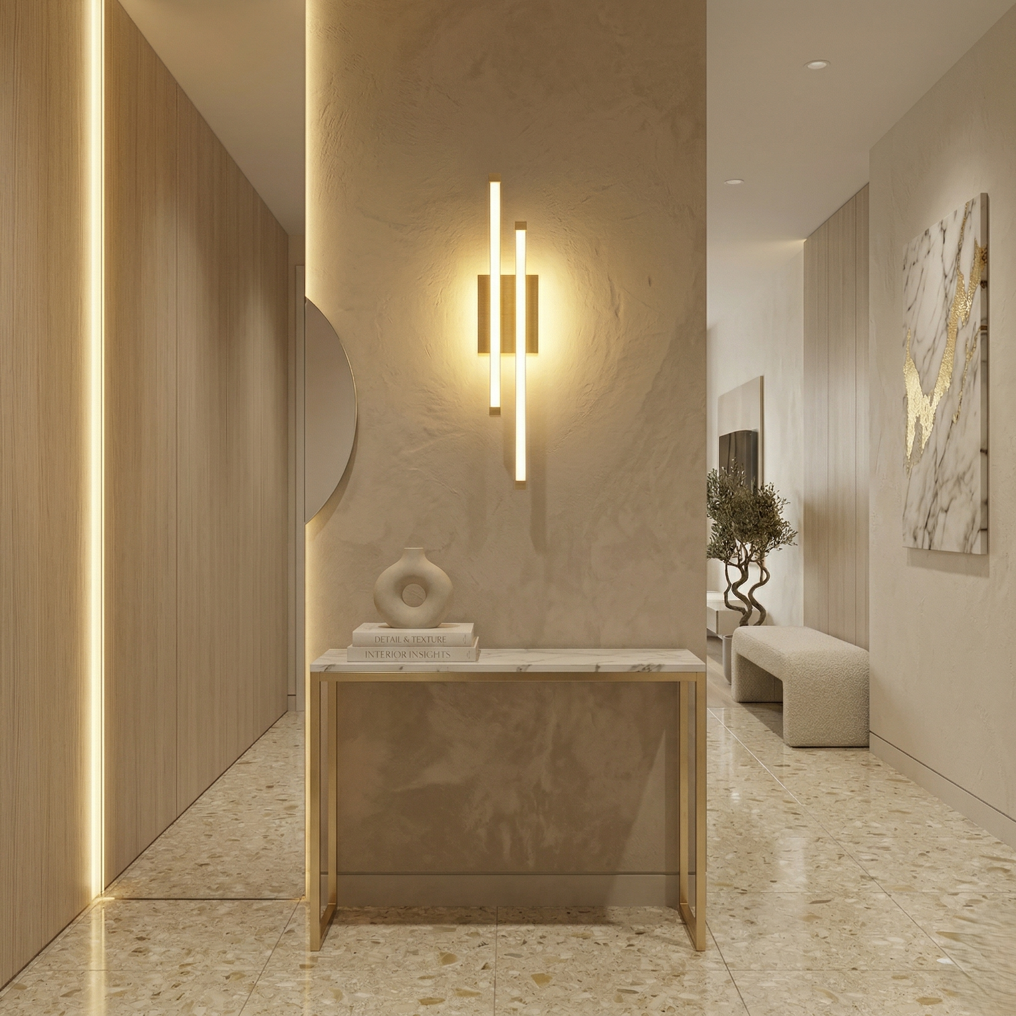 Aplica LED LINNES Beauty Gold 44W Echivalent 200W