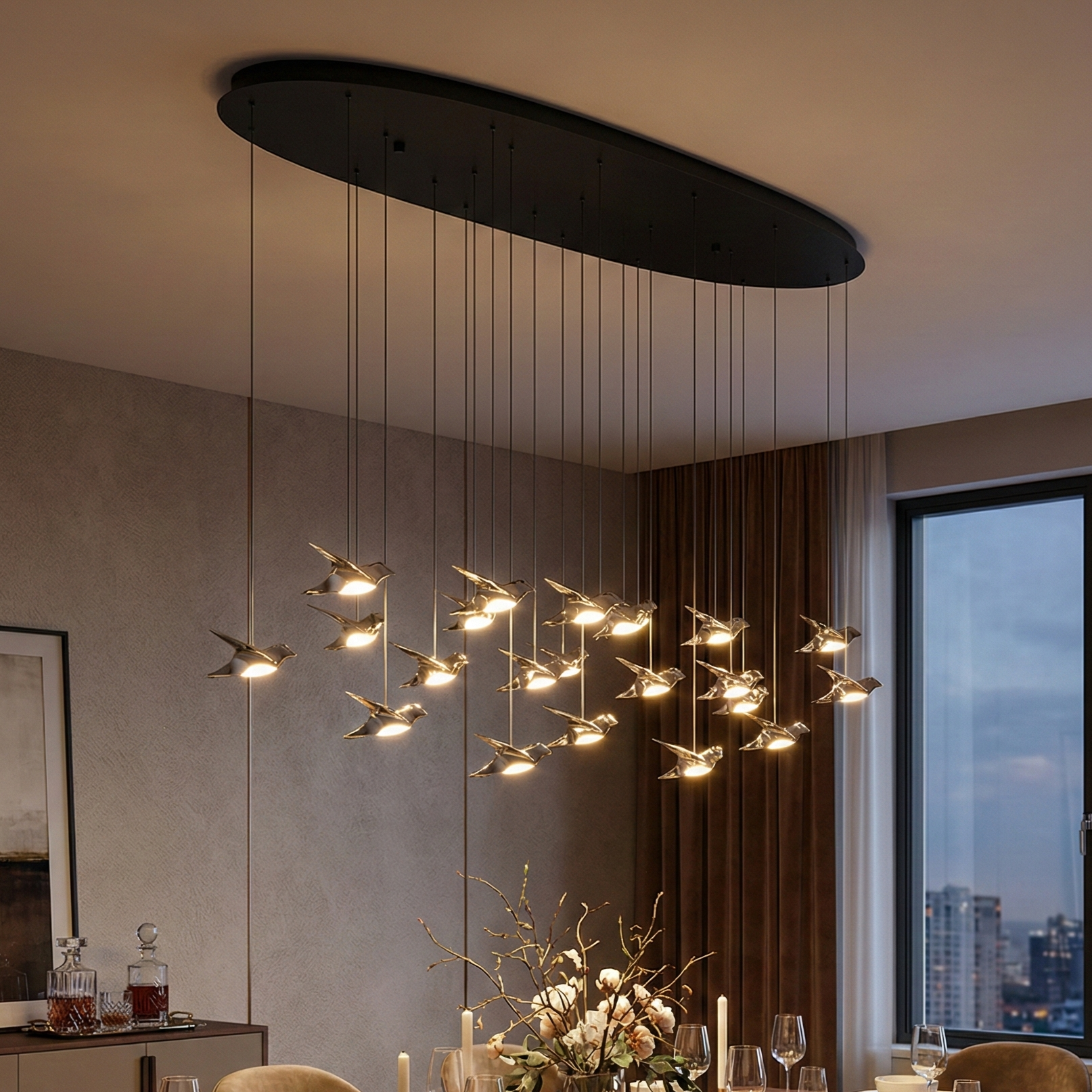 Lustra LED Liniara Suspendata Luxury PARATEBUENO Echivalent 600W