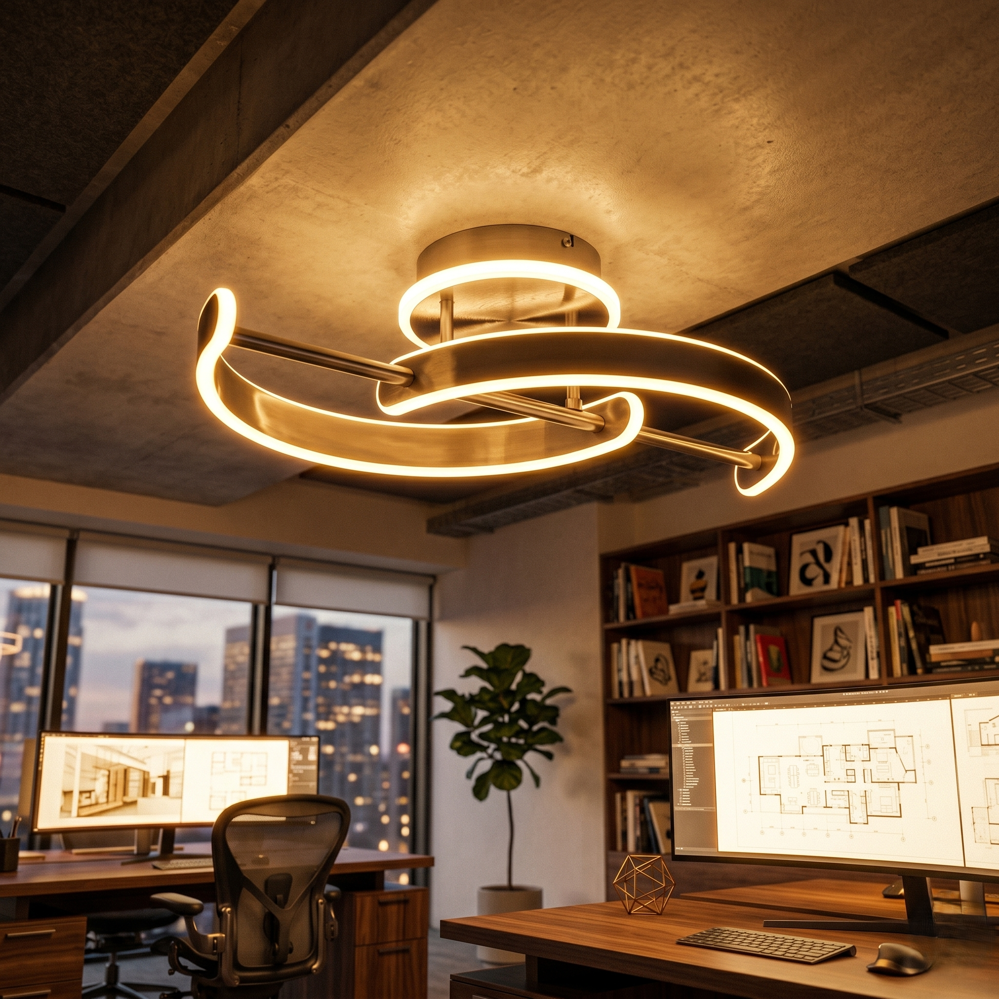 Lustra LED Premium Silver ORIVA Echivalent 300W