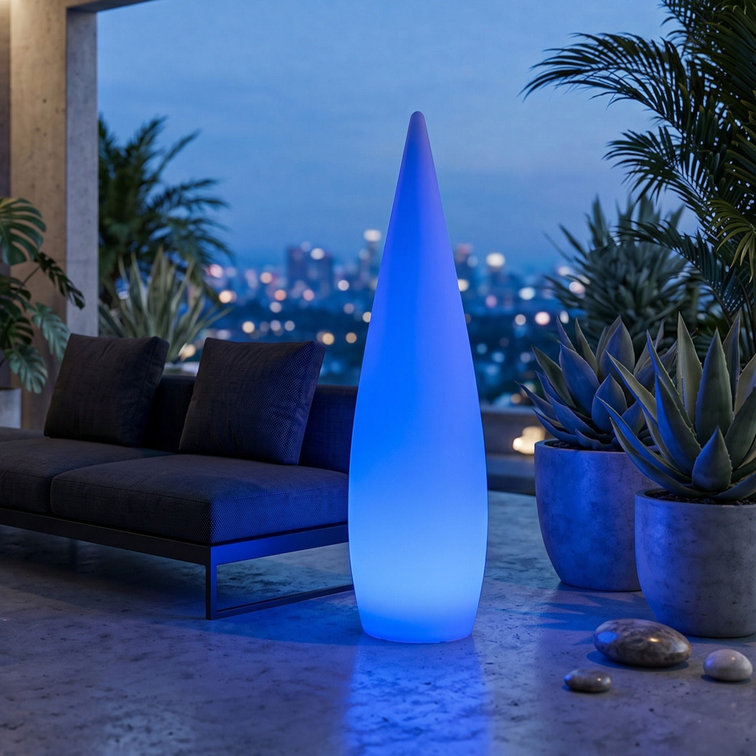 Lampadar LED RGB Premium NOXEN IP44 cu Telecomanda