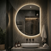 Oglinda LED FRAMELESS 80x70CM, Dezaburire, 3 Lumini si Touch