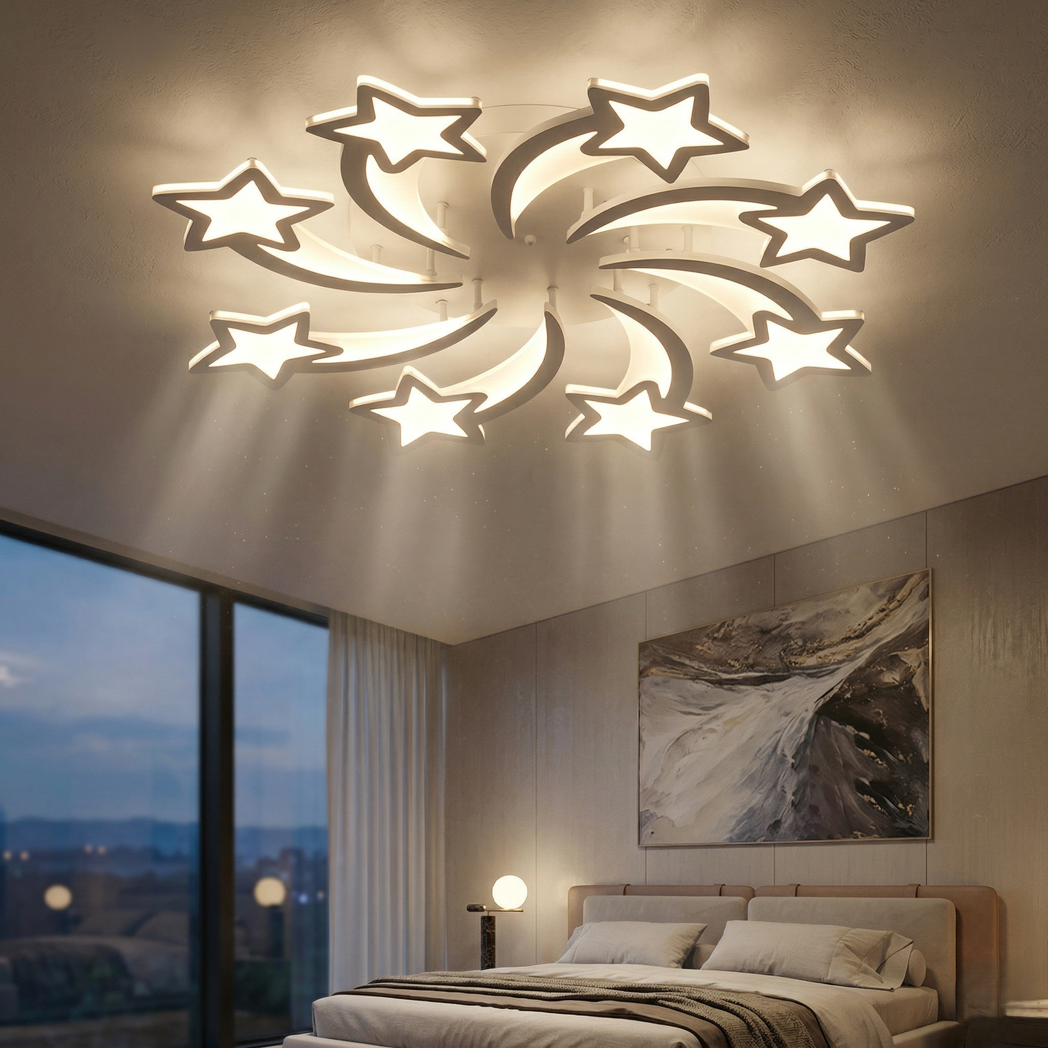 Lustra LED STAR MAXI Echivalent 600W Telecomanda
