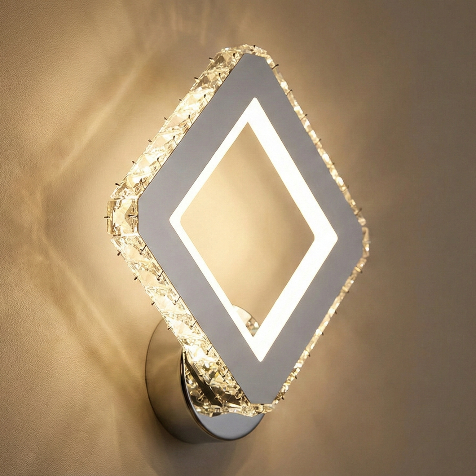 Aplica LED Cristal Diamond Edge Chrome