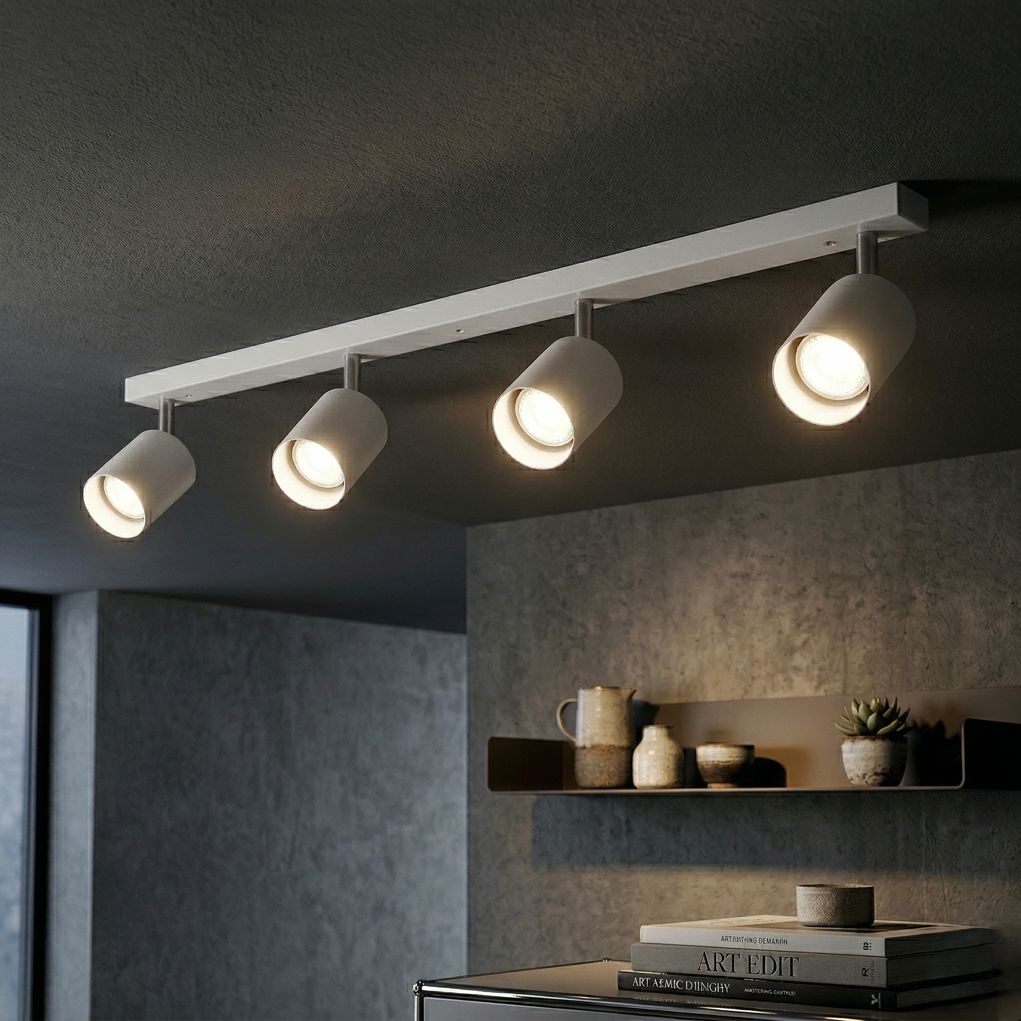 Spot pe Sina Reglabil Alb 4xGU10