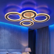 Lustra LED 4 Circle GRIDLINE RGB Alba Echivalent 600W Telecomanda