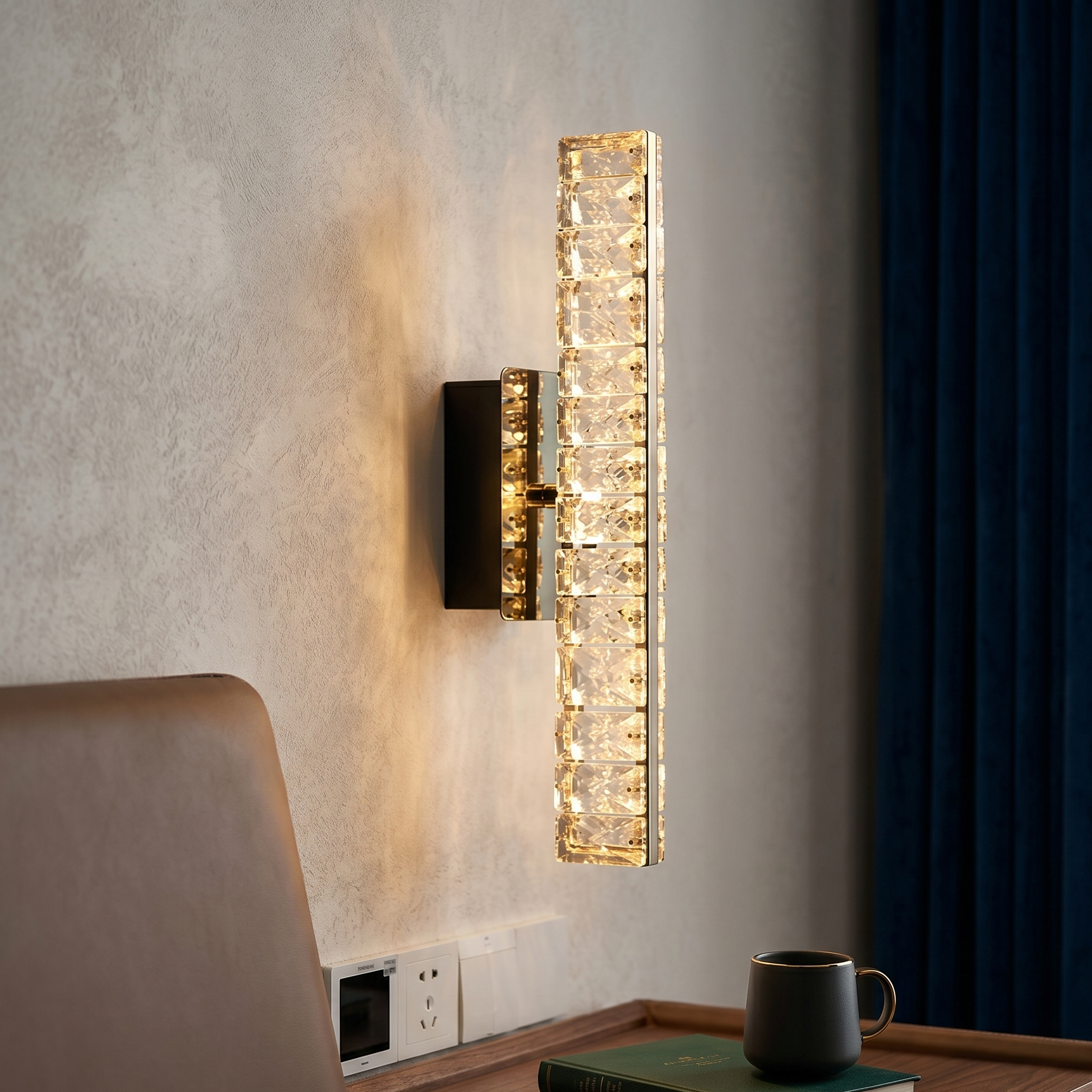 Aplica LED Crystal Gold Novelle Line