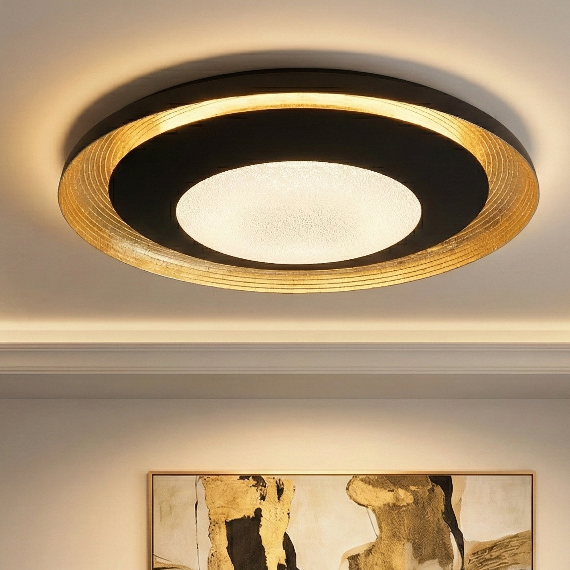 Plafonieră LED Premium CANICOSA 2 77cm Echivalent 500W Telecomanda