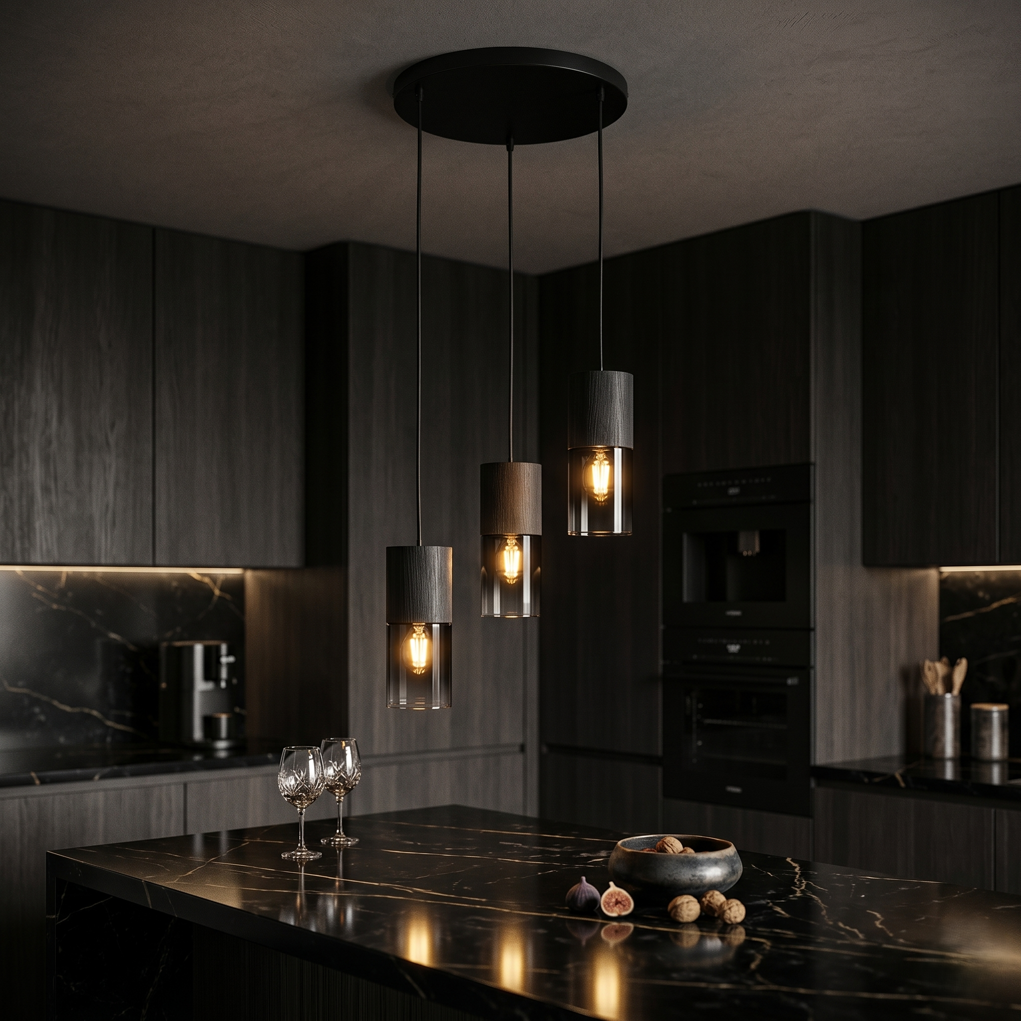 Lustra Suspendata Robin Black 3xE27 Premium