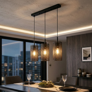Lustra Liniara Neagra Tronson 3xE14