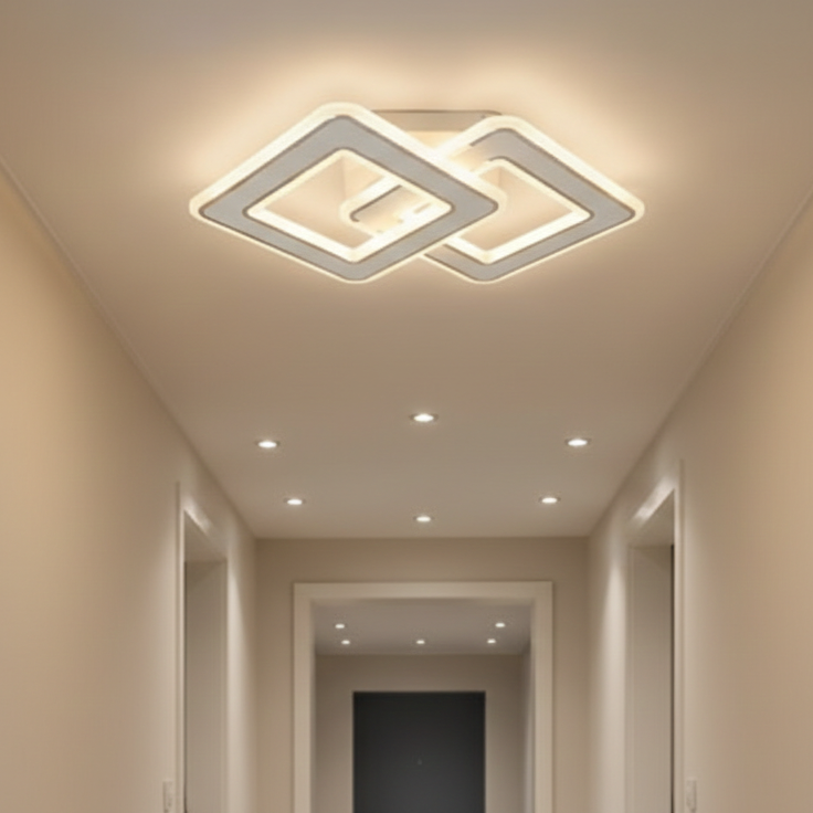 Aplica LED Square GRIDLINE Alba Echivalent 300W Telecomanda