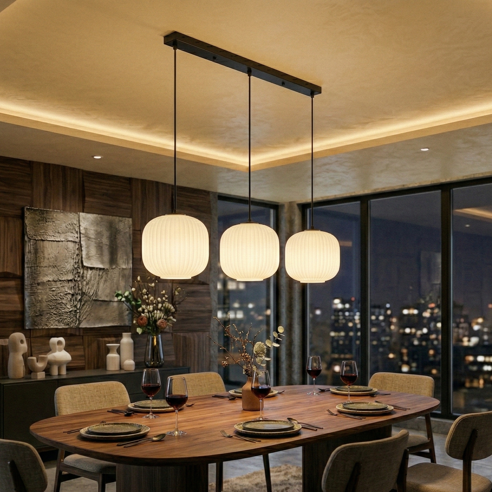 Lustra Suspendata INFESTO GLASS Vintage Liniar 120CM