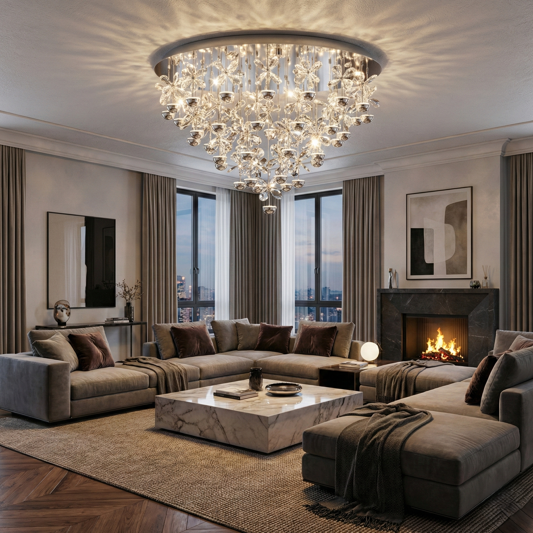 Lustra Aplicata Crystal PIANOPOLI 3 Silver Echivalent 800W