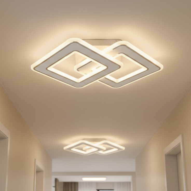 Aplica LED Square GRIDLINE Alba Echivalent 300W Telecomanda